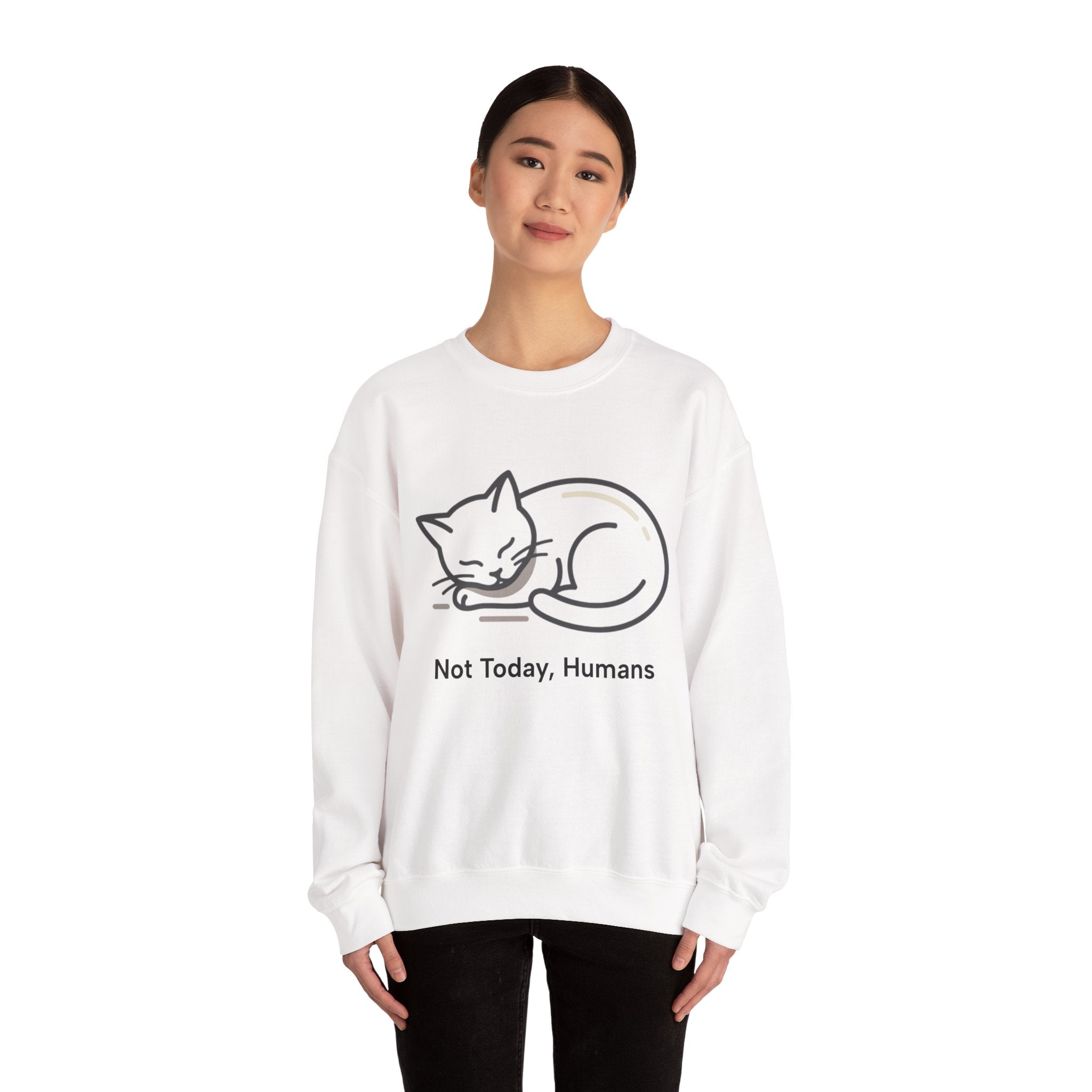 Sleeping Cat Sweatshirt | Not Today, Humans