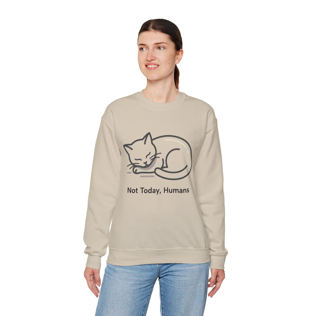 Sleeping Cat Sweatshirt | Not Today, Humans