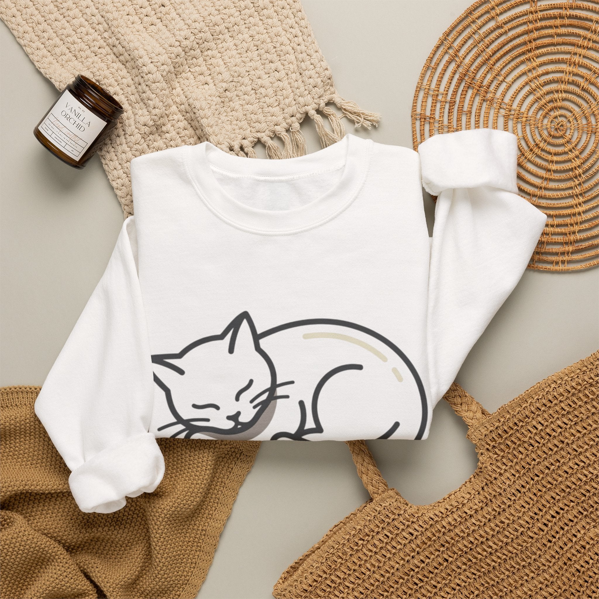 Sleeping Cat Sweatshirt | Not Today, Humans