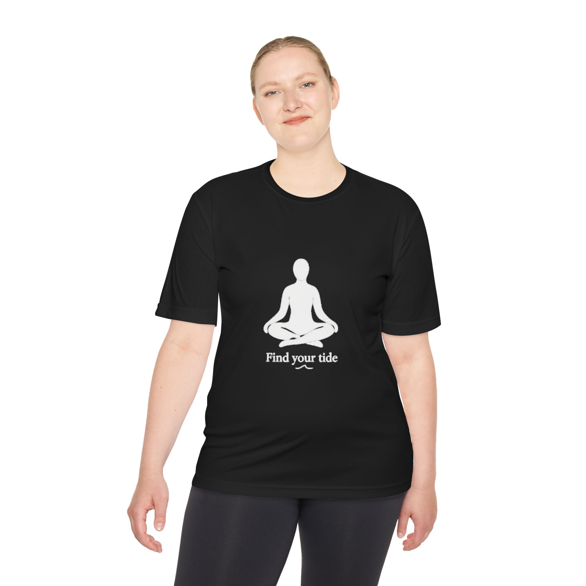 Yoga Meditation Tee — "Find Your Tide" Moisture-Wicking Shirt