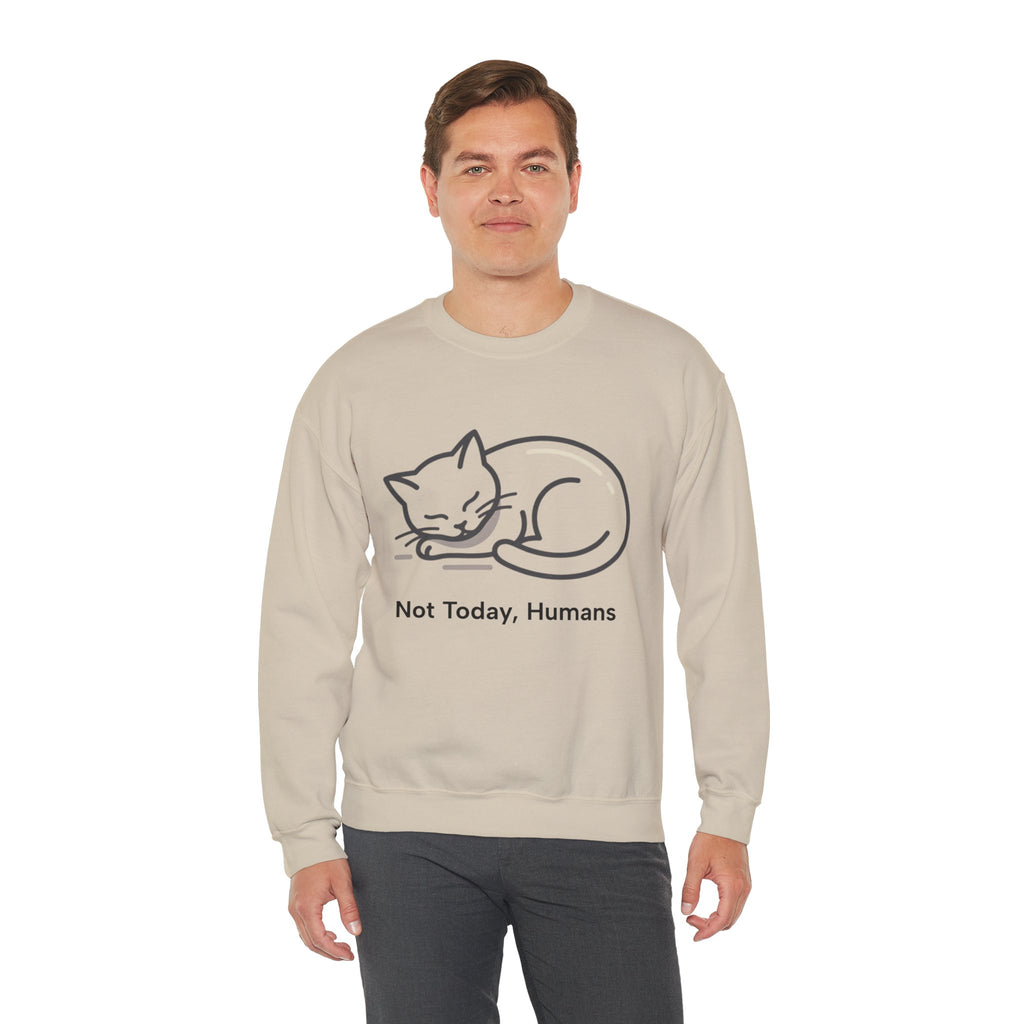 Sleeping Cat Sweatshirt | Not Today, Humans