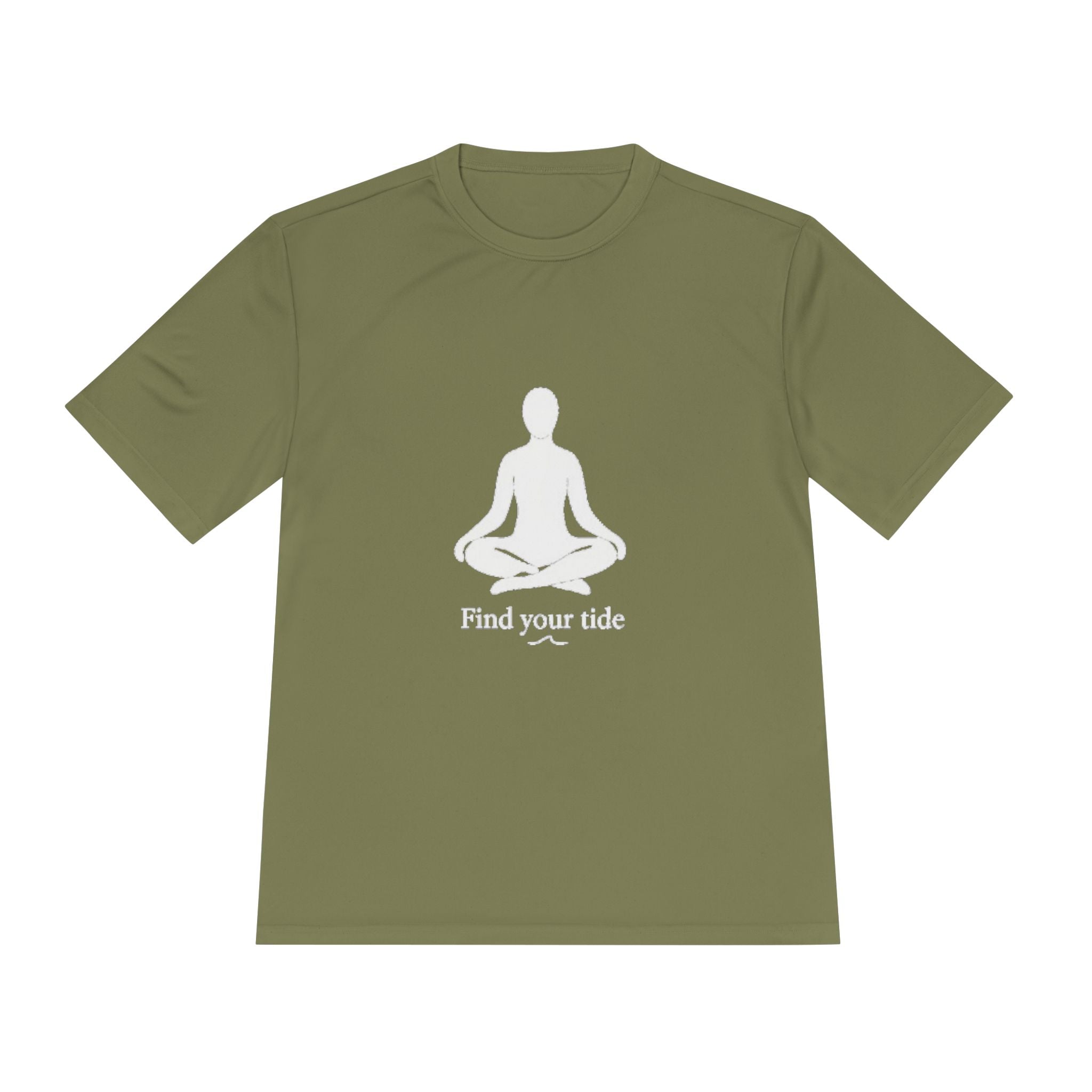 AuraVerde Yoga Meditation Tee | "Find Your Tide" Moisture-Wicking Shirt