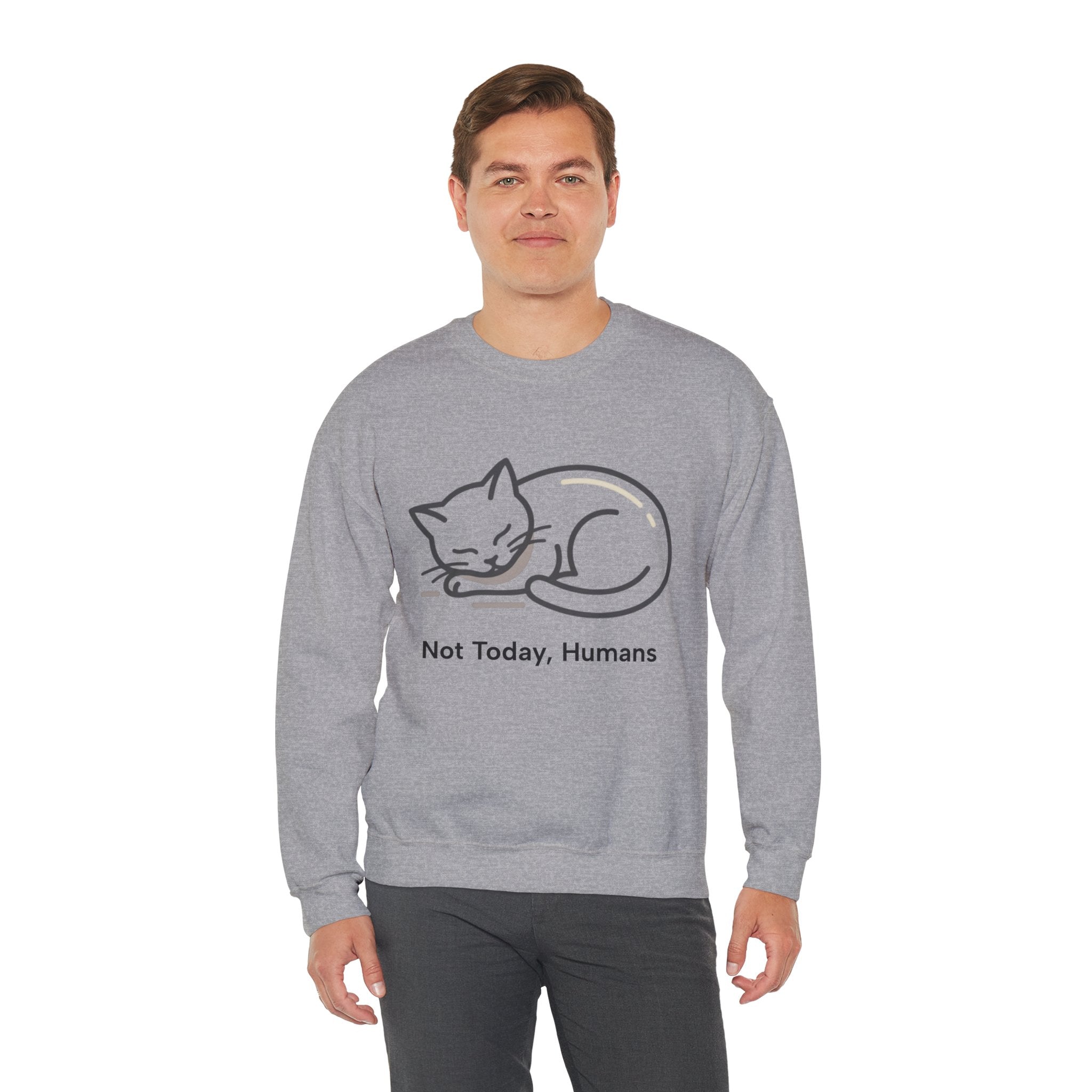 Sleeping Cat Sweatshirt | Not Today, Humans
