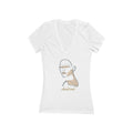 AuraVerde Visage Line Art V-Neck Tee