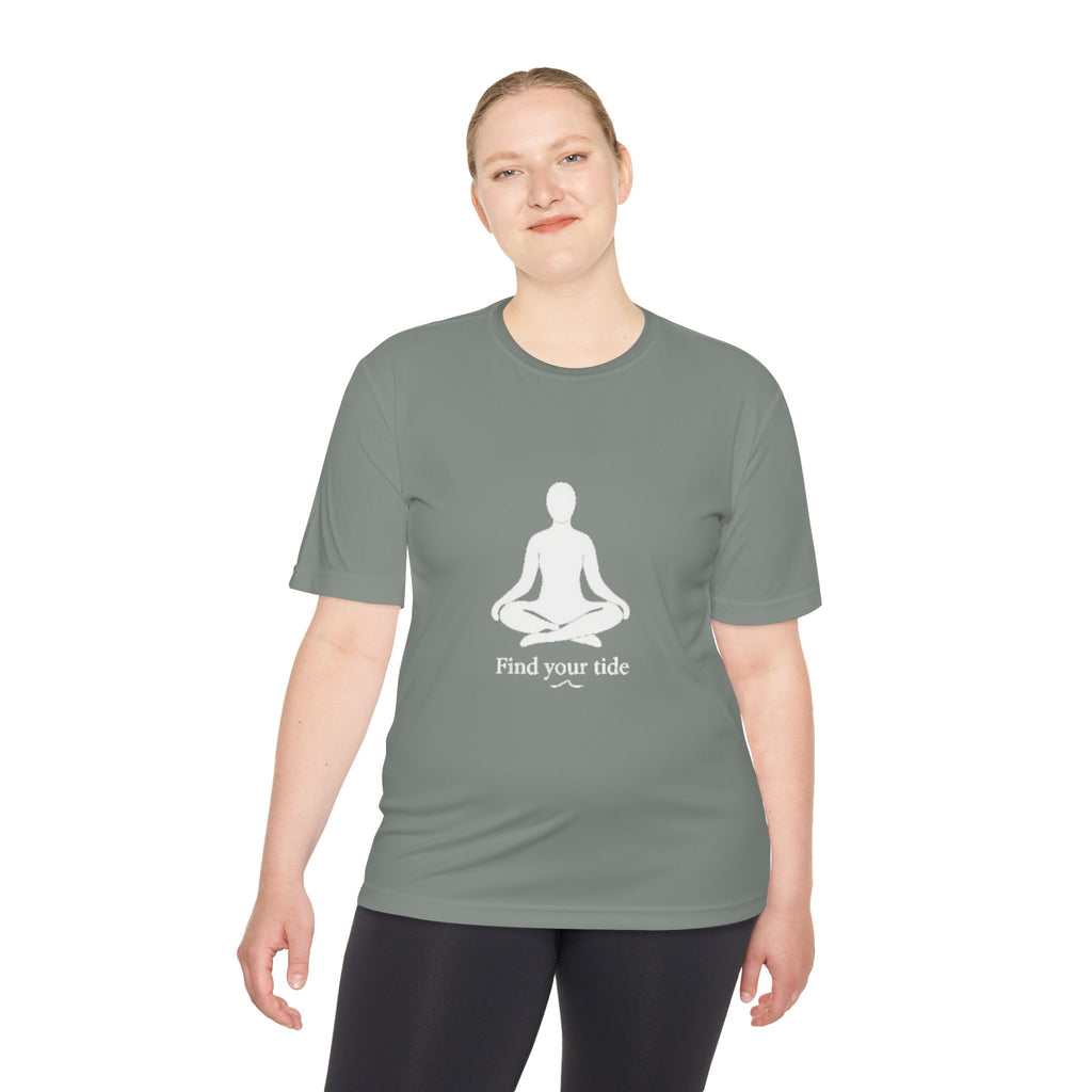 Yoga Meditation Tee — "Find Your Tide" Moisture-Wicking Shirt