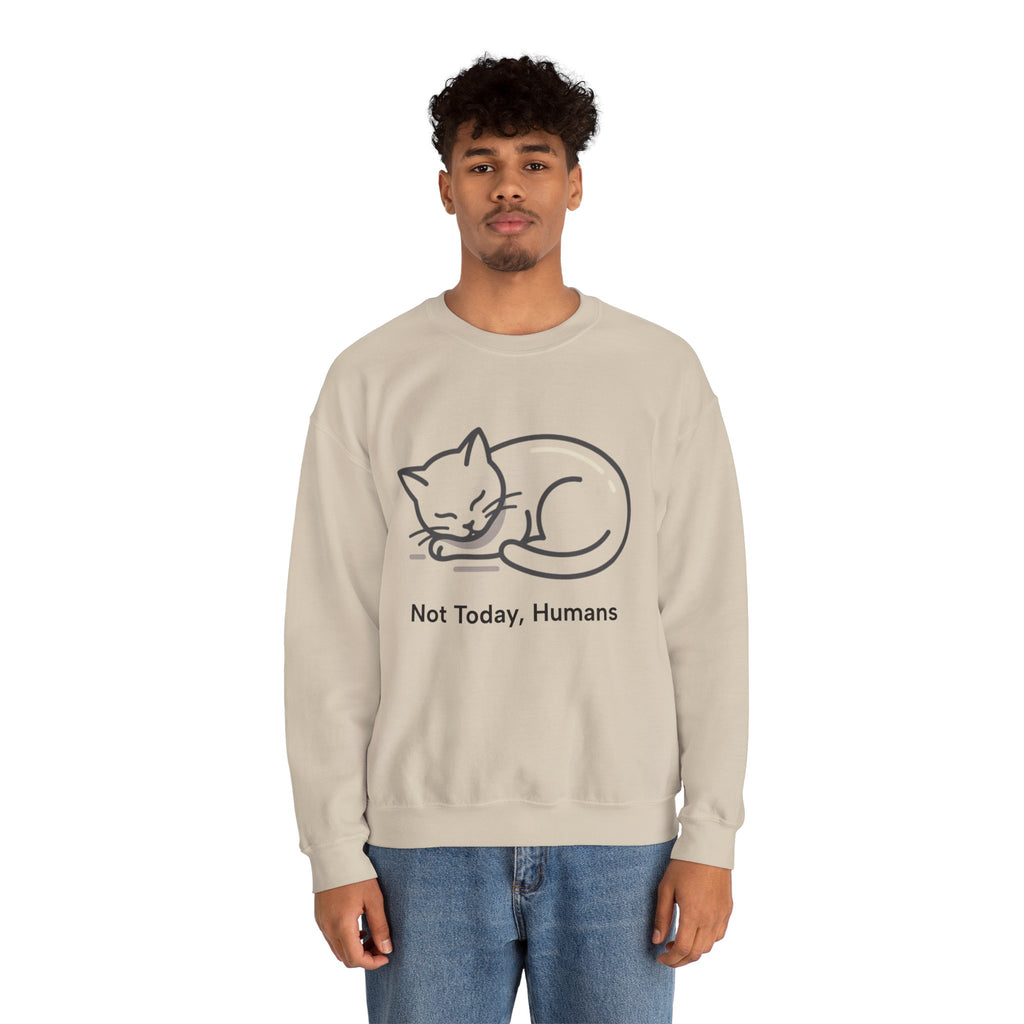 Sleeping Cat Sweatshirt | Not Today, Humans