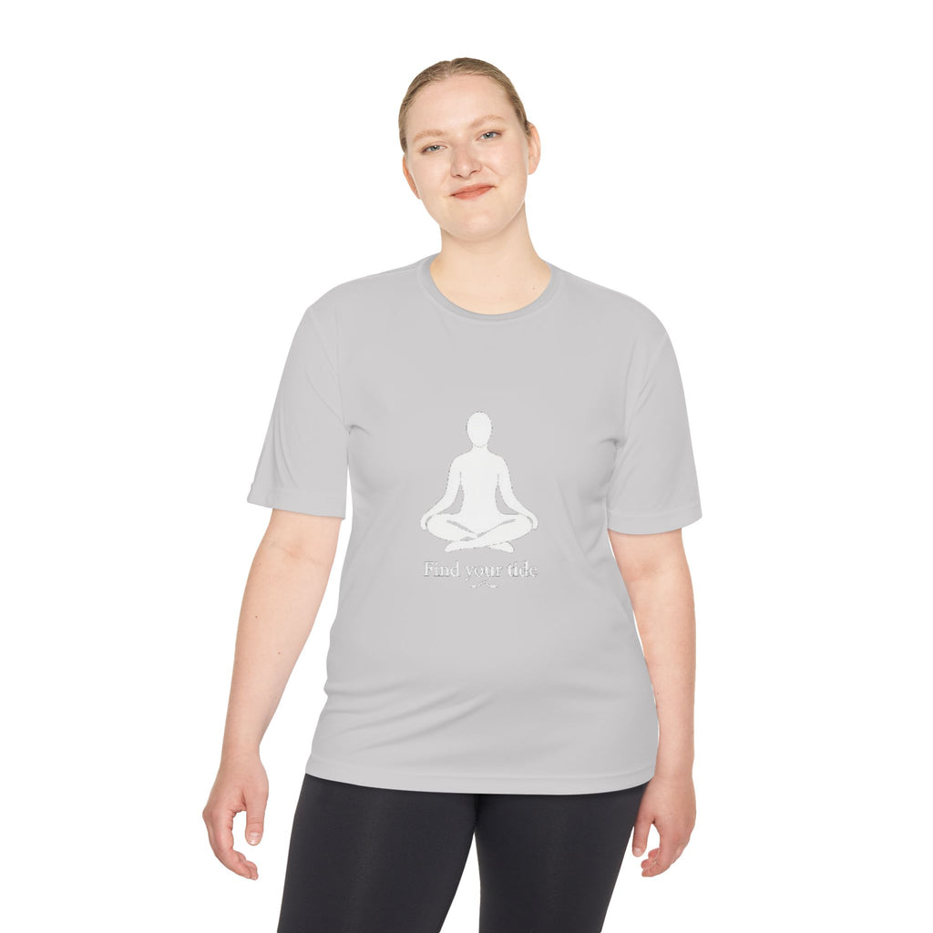 Yoga Meditation Tee — "Find Your Tide" Moisture-Wicking Shirt