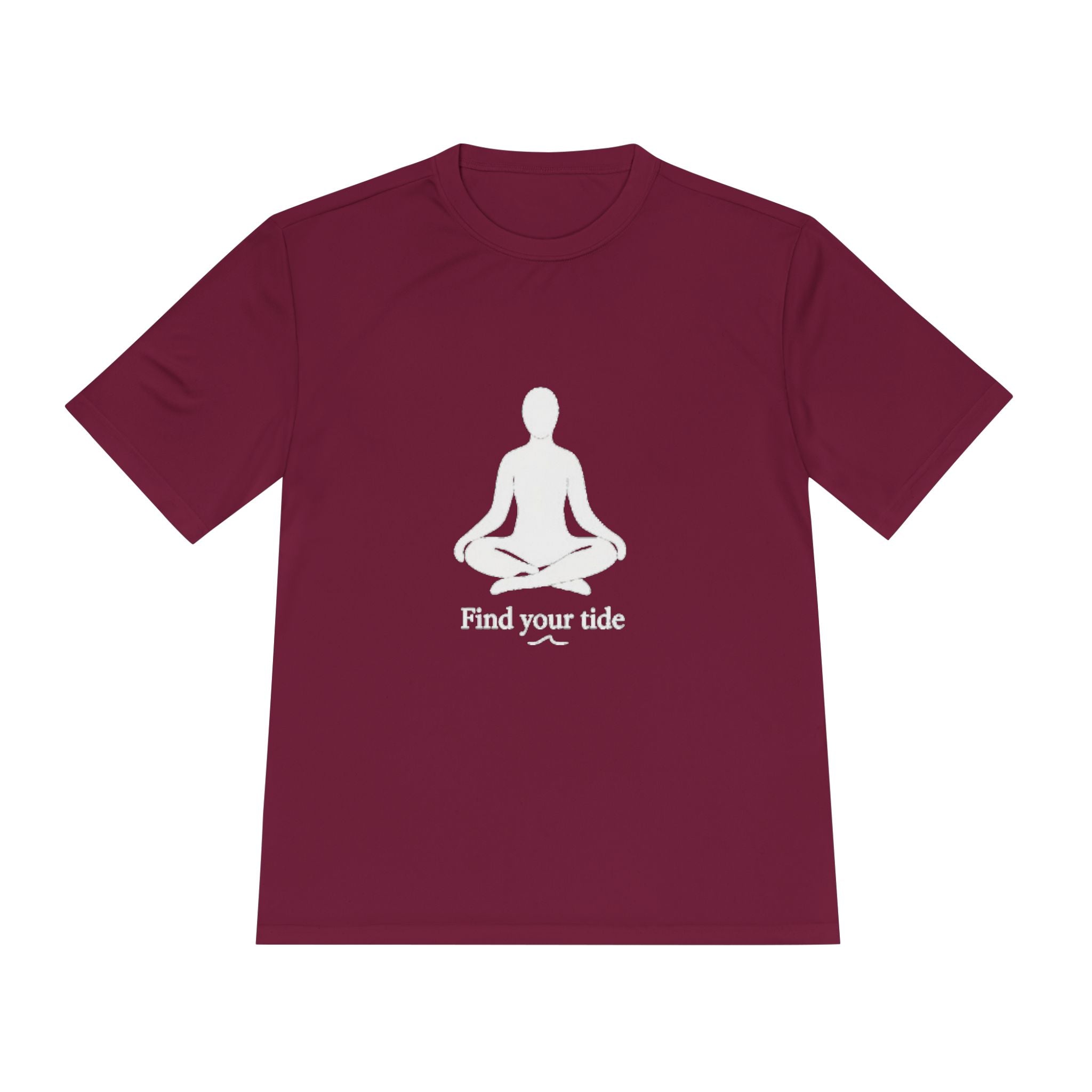 AuraVerde Yoga Meditation Tee | "Find Your Tide" Moisture-Wicking Shirt