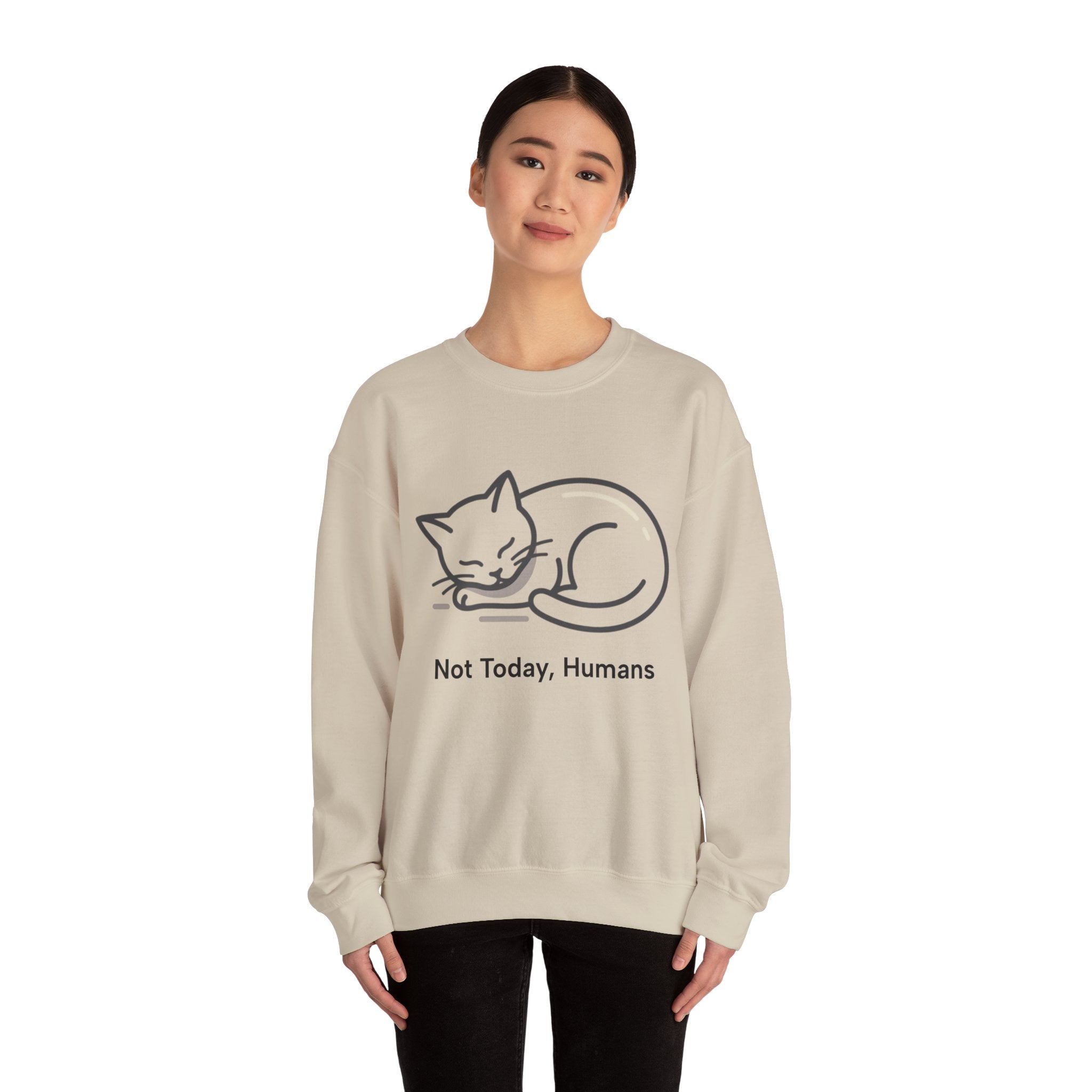 Sleeping Cat Sweatshirt | Not Today, Humans