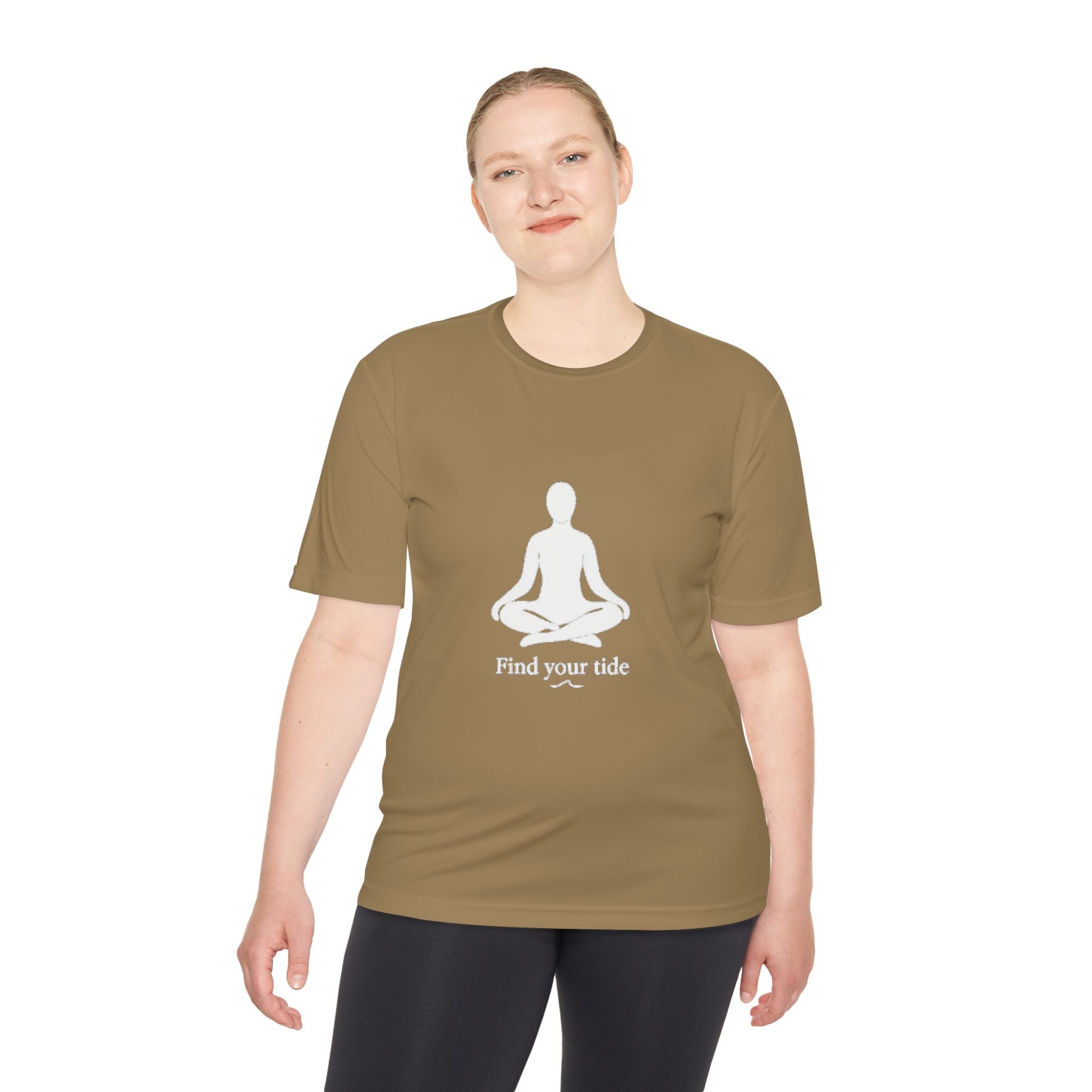 Yoga Meditation Tee — "Find Your Tide" Moisture-Wicking Shirt