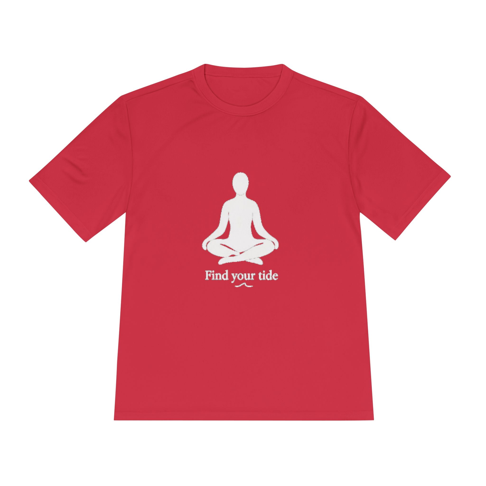 AuraVerde Yoga Meditation Tee | "Find Your Tide" Moisture-Wicking Shirt