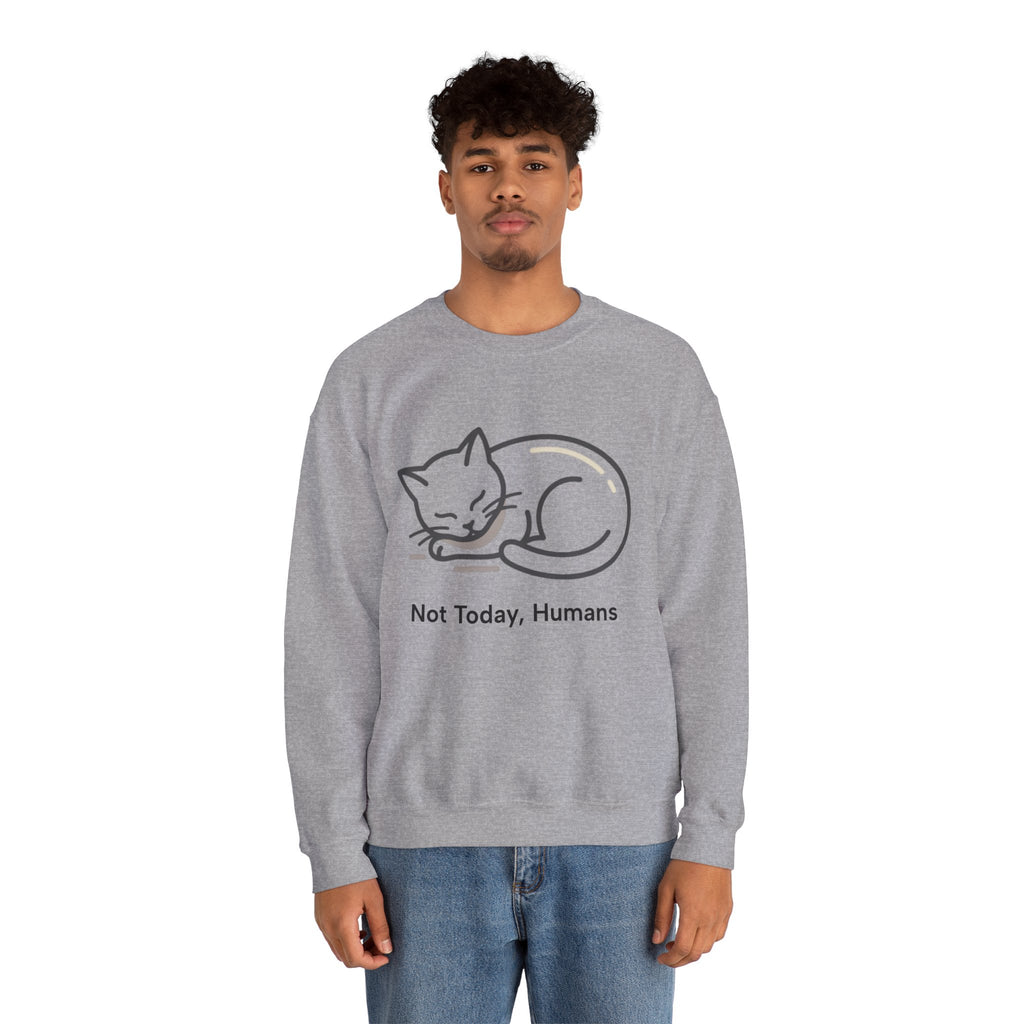 Sleeping Cat Sweatshirt | Not Today, Humans