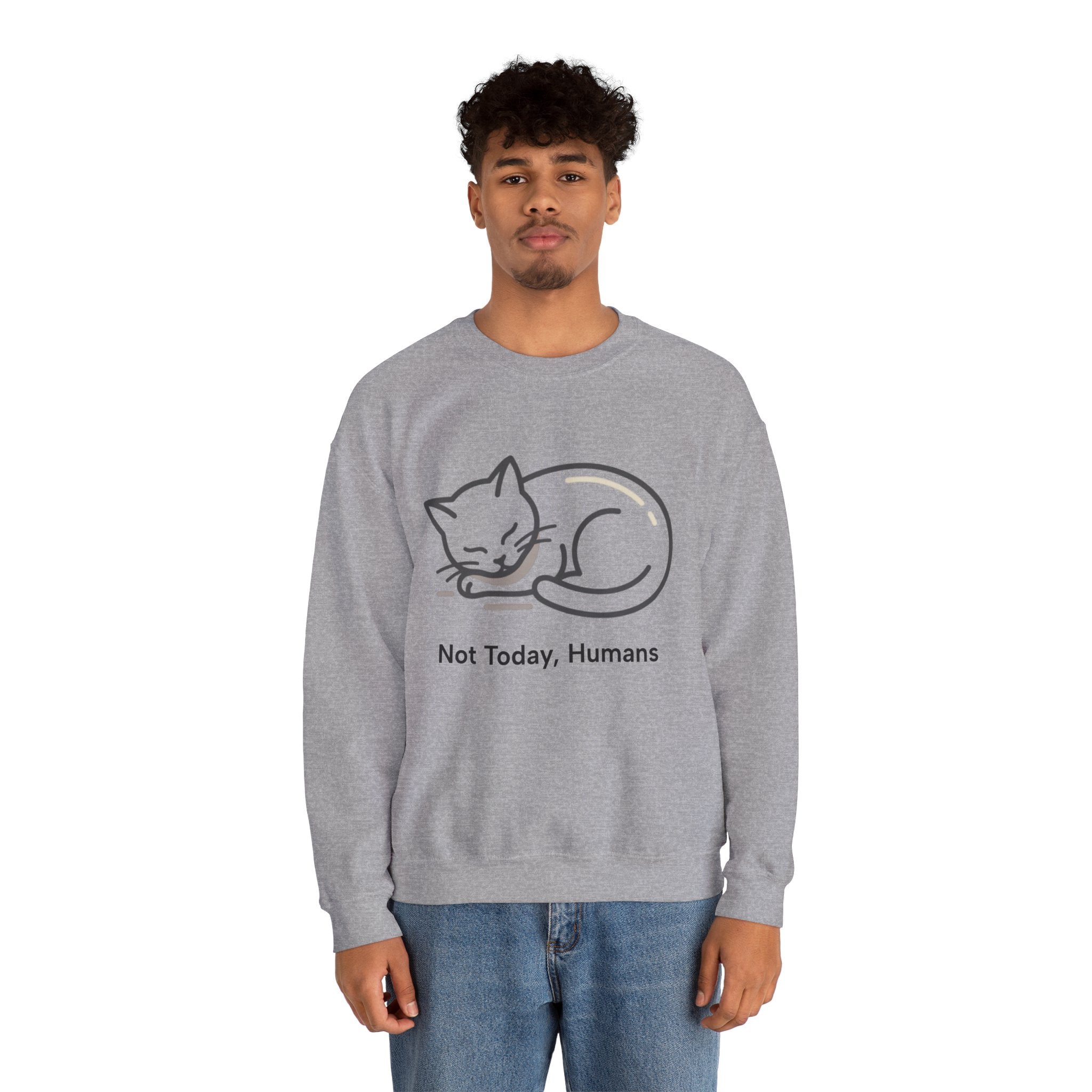 Sleeping Cat Sweatshirt | Not Today, Humans