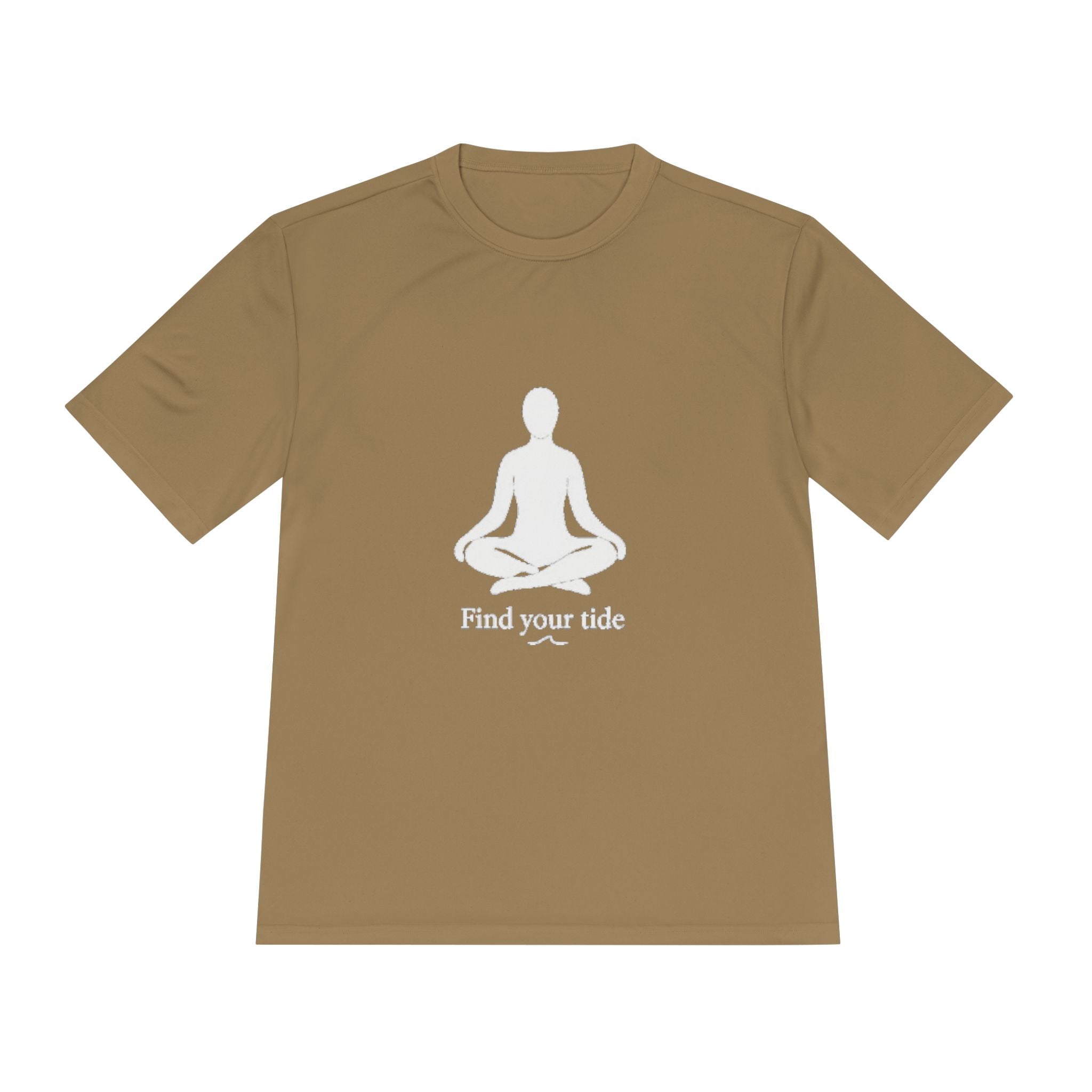 AuraVerde Yoga Meditation Tee | "Find Your Tide" Moisture-Wicking Shirt