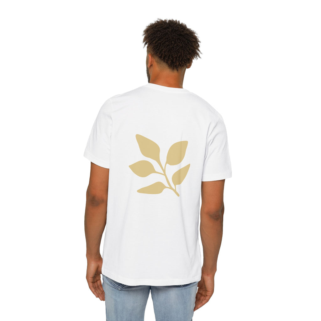 AuraVerde Joyful Leaf Script Tee | Whimsical Nature Graphic Shirt