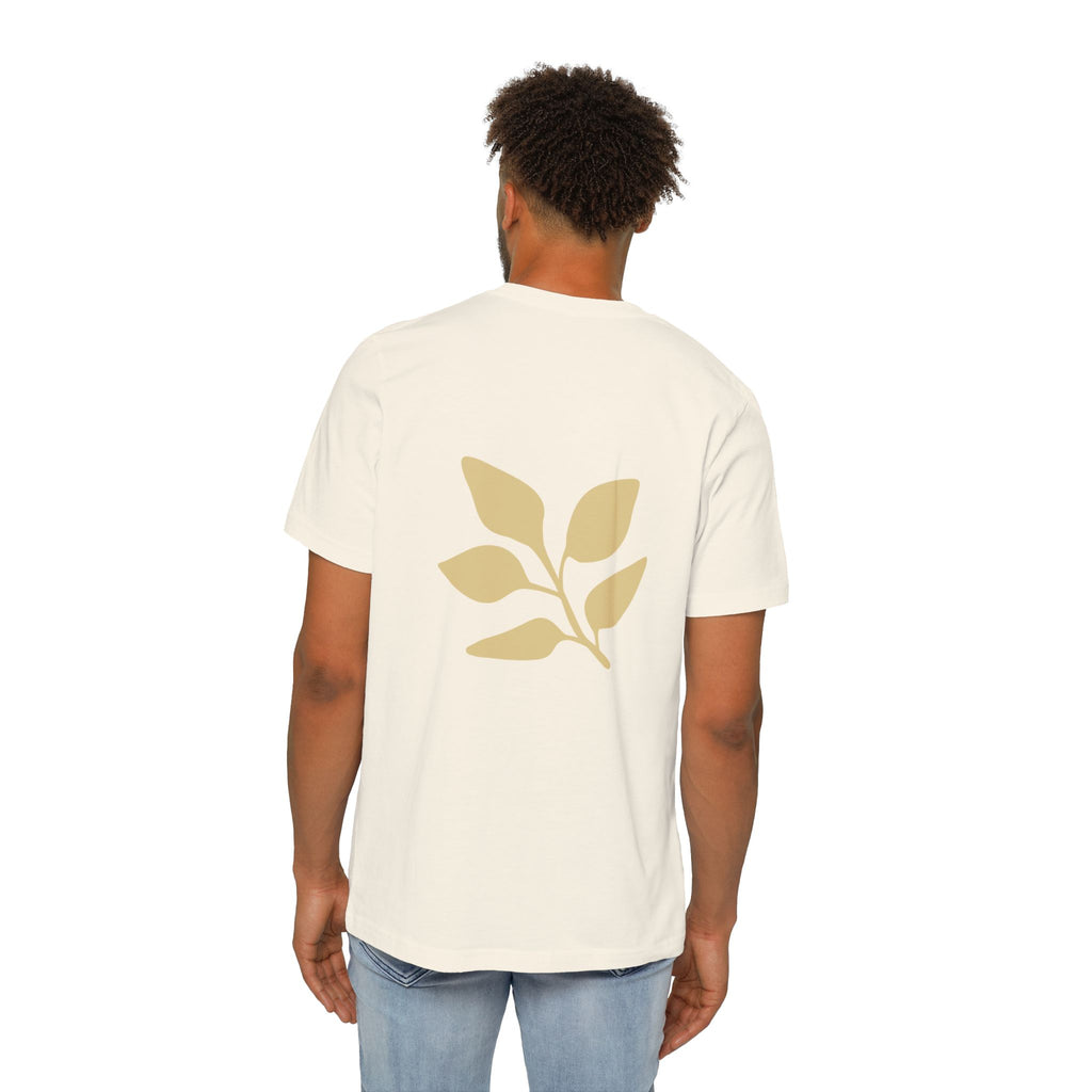 AuraVerde Joyful Leaf Script Tee | Whimsical Nature Graphic Shirt