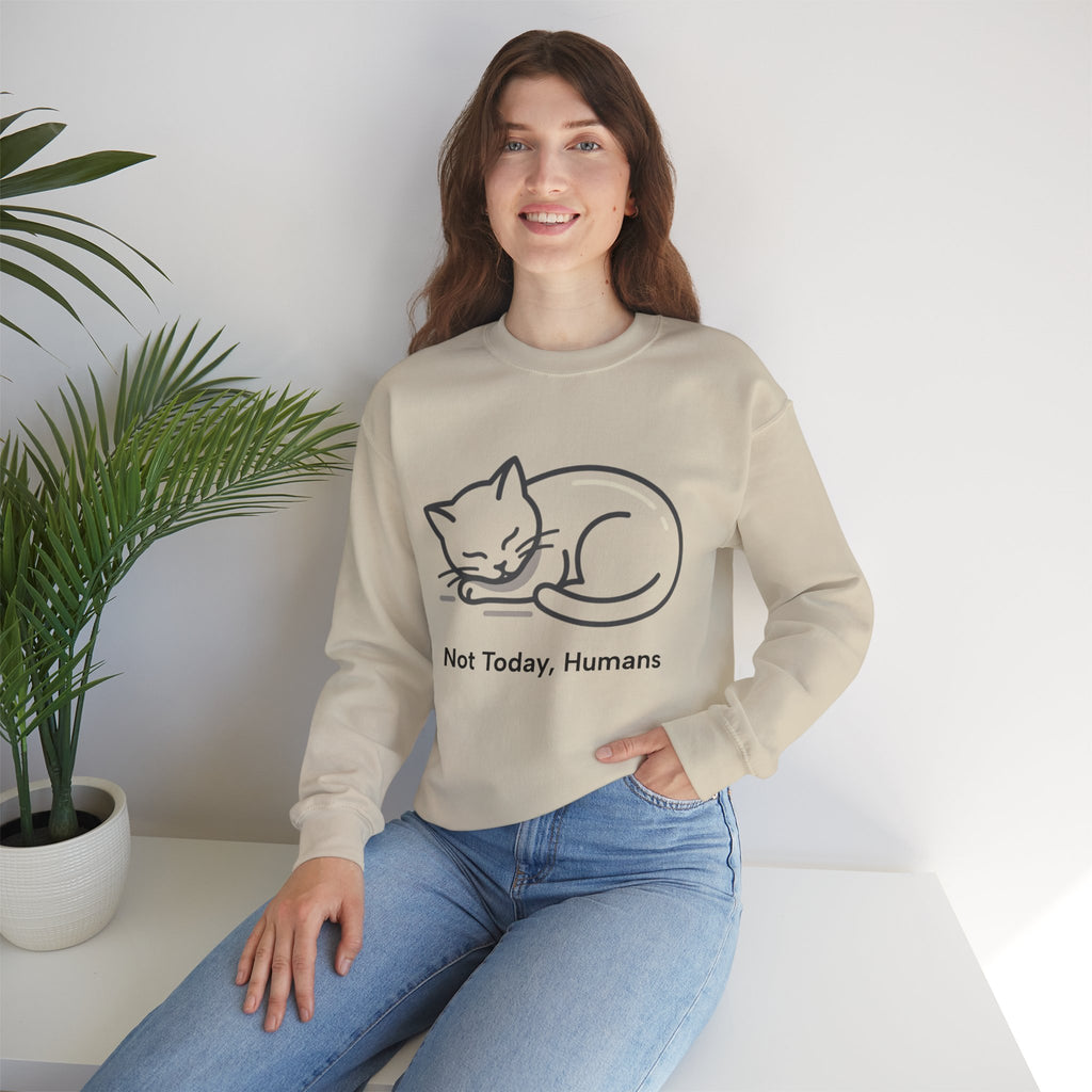 Sleeping Cat Sweatshirt | Not Today, Humans