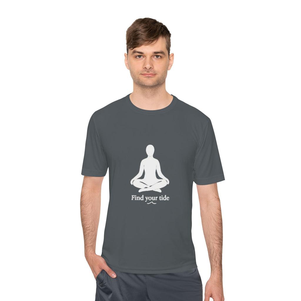 Yoga Meditation Tee — "Find Your Tide" Moisture-Wicking Shirt