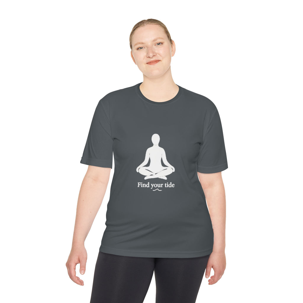 Yoga Meditation Tee — "Find Your Tide" Moisture-Wicking Shirt