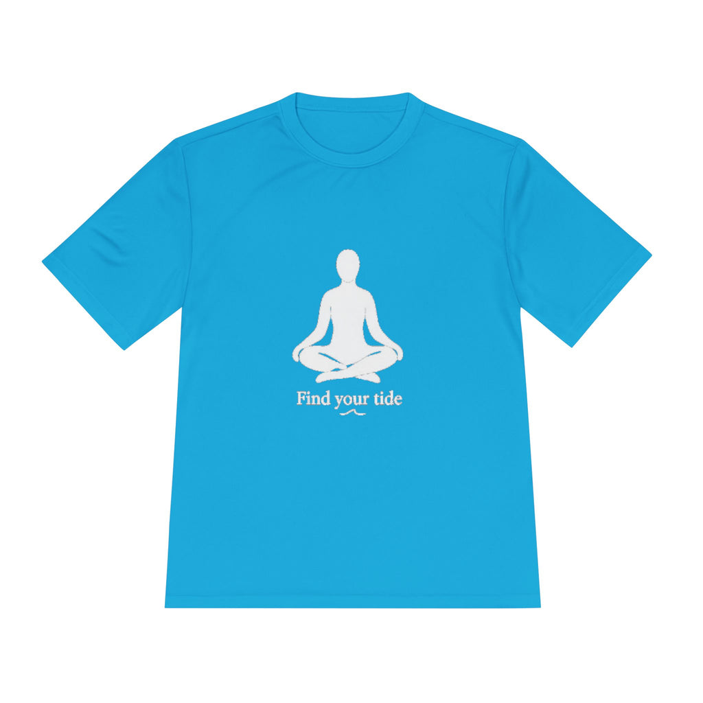 AuraVerde Yoga Meditation Tee | "Find Your Tide" Moisture-Wicking Shirt