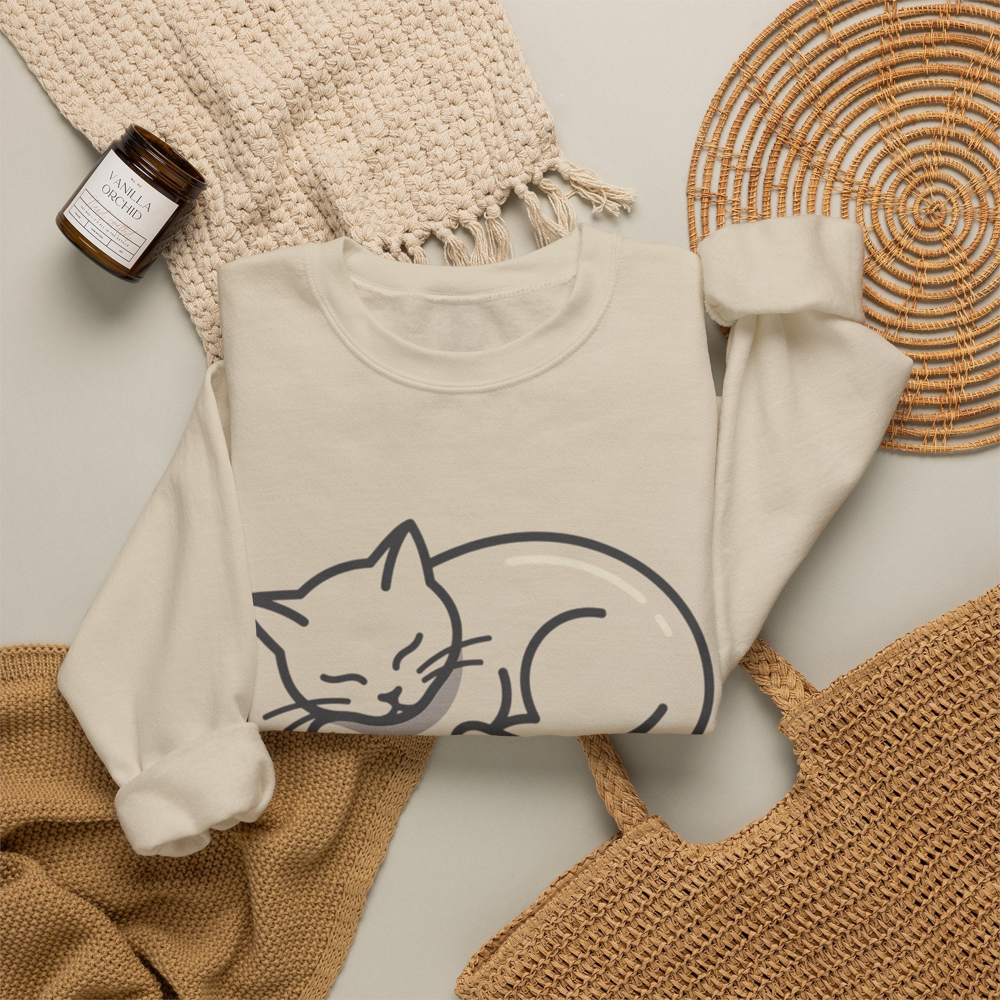 Sleeping Cat Sweatshirt | Not Today, Humans