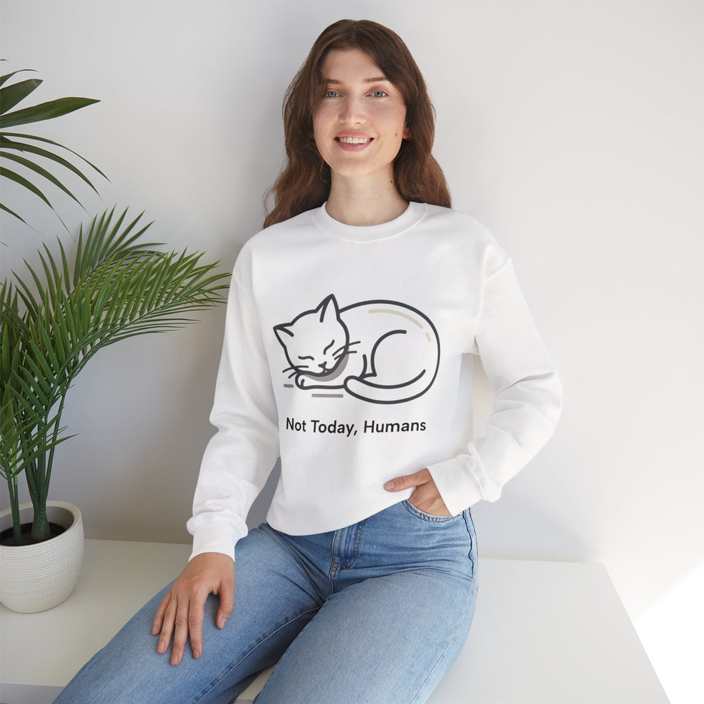 Sleeping Cat Sweatshirt | Not Today, Humans