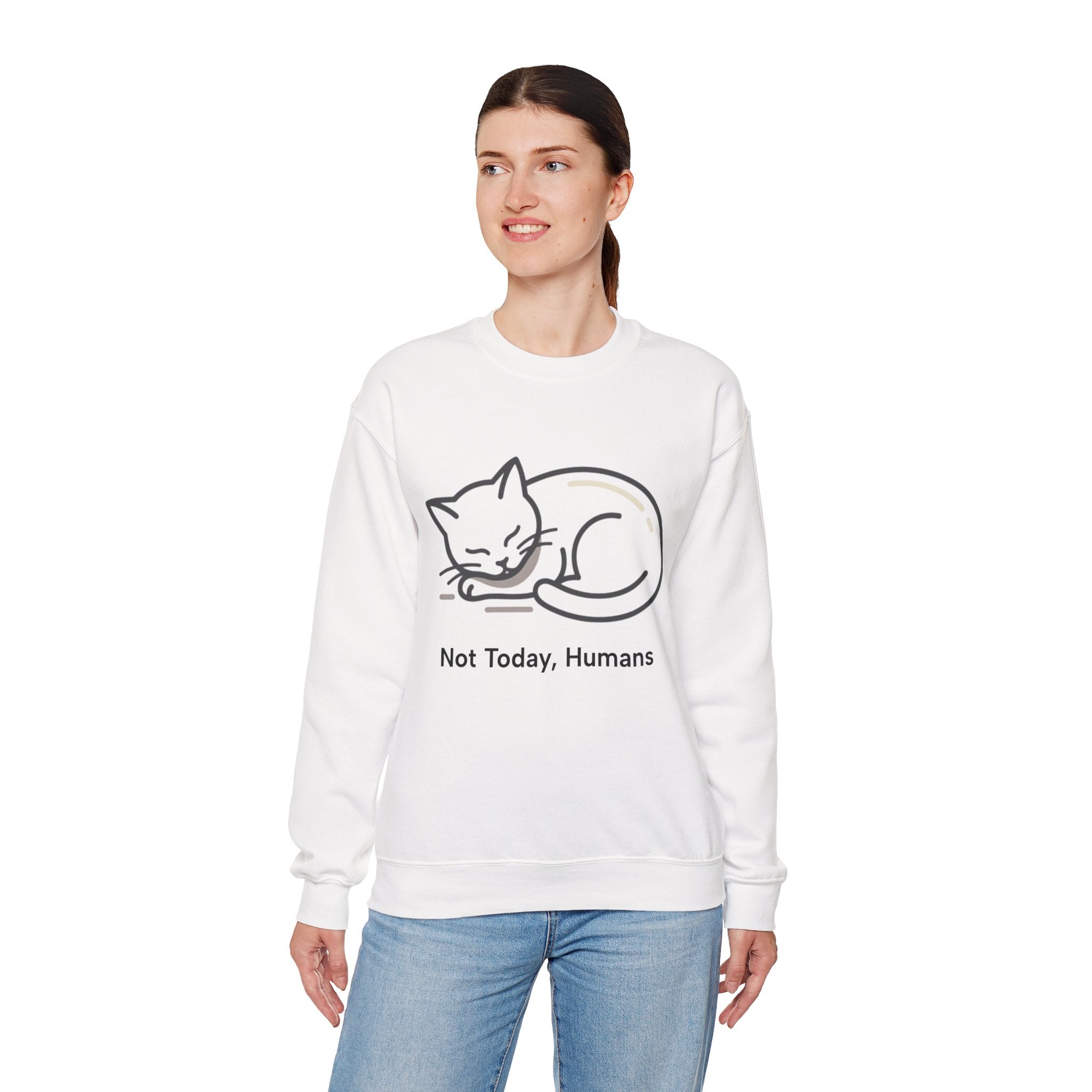 Sleeping Cat Sweatshirt | Not Today, Humans