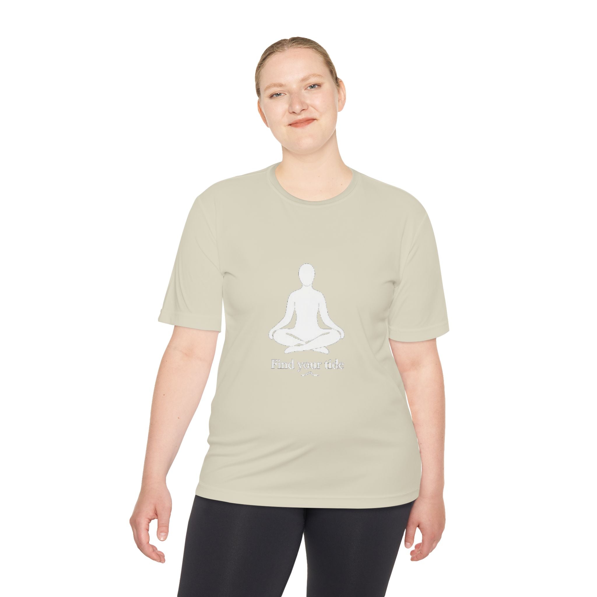 Yoga Meditation Tee — "Find Your Tide" Moisture-Wicking Shirt