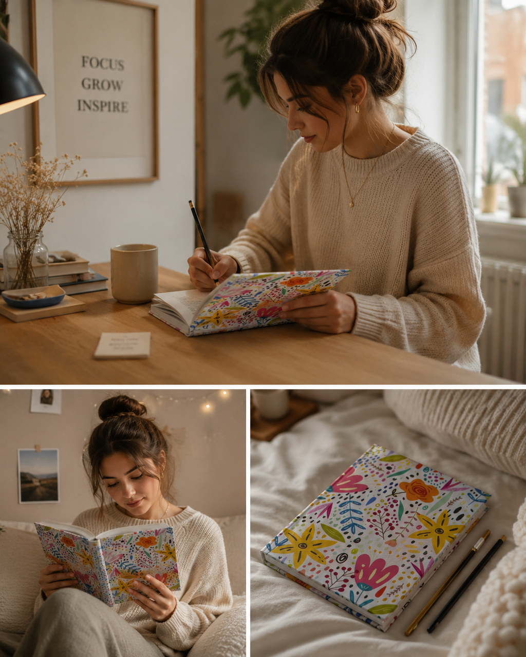 Hardcover Floral Journals