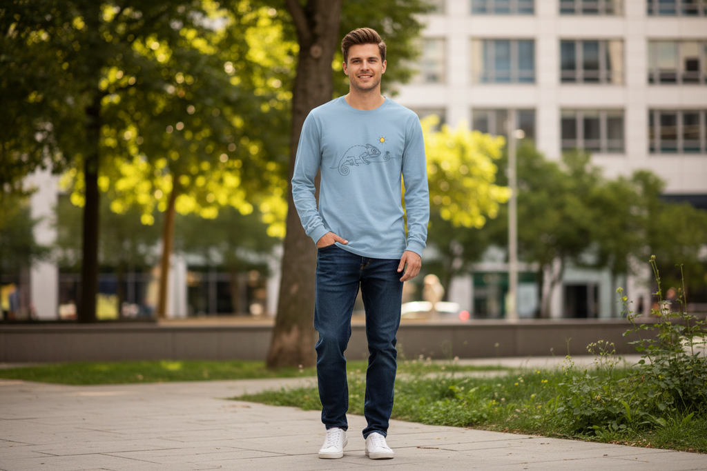 AuraVerde Unisex Long Sleeve T-Shirt | Coastal Lifestyle Garment-Dyed Tee