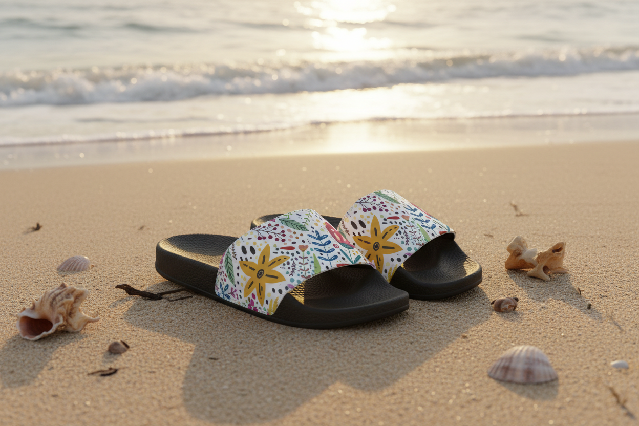 AuraVerde Wildflower Slide Sandals