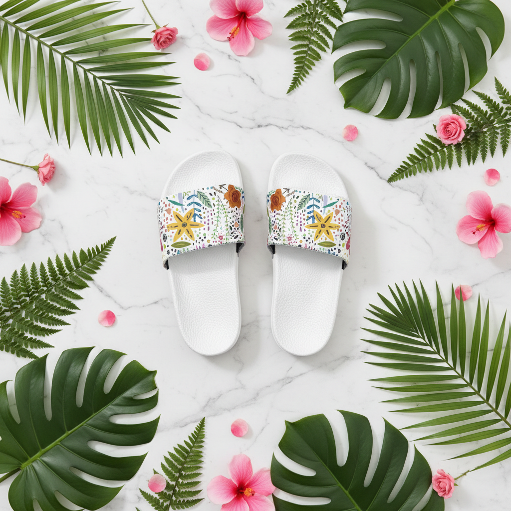 AuraVerde Wildflower Slide Sandals