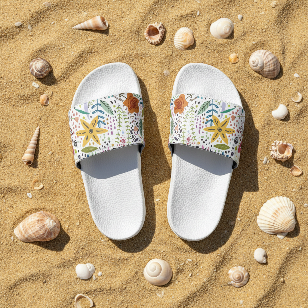 AuraVerde Wildflower Slide Sandals