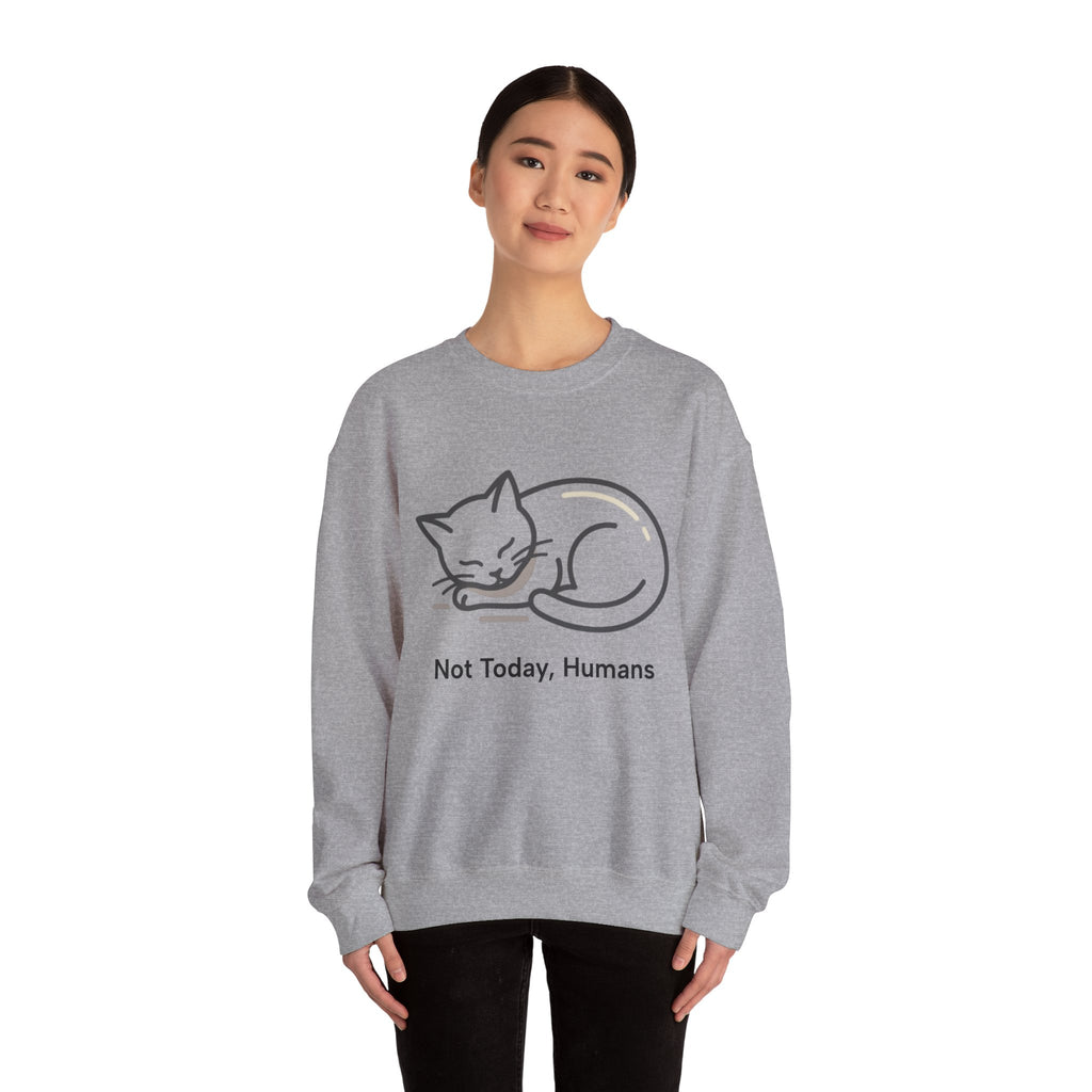 Sleeping Cat Sweatshirt | Not Today, Humans