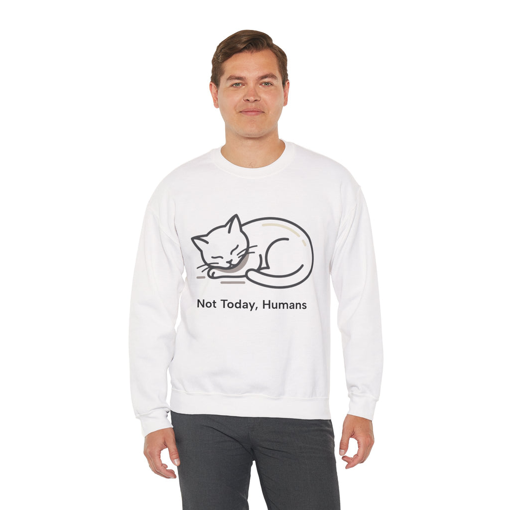 Sleeping Cat Sweatshirt | Not Today, Humans