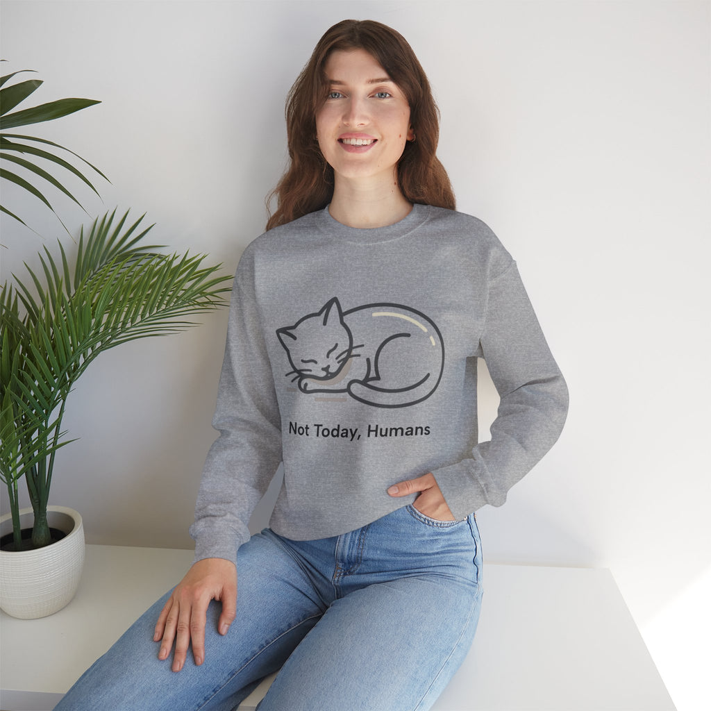 Sleeping Cat Sweatshirt | Not Today, Humans