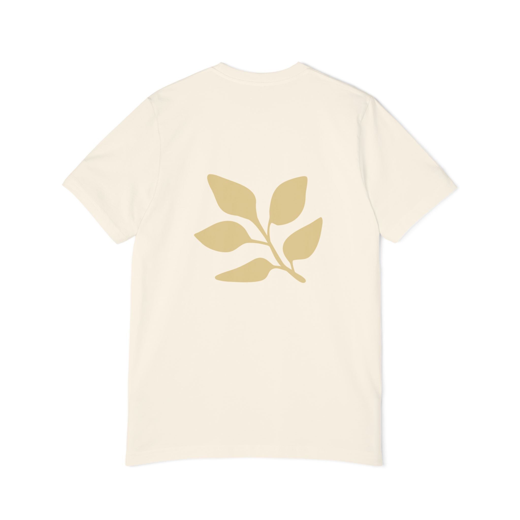 AuraVerde Joyful Leaf Script Tee | Whimsical Nature Graphic Shirt