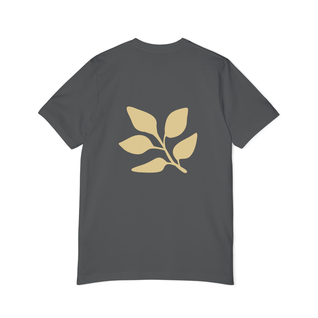 AuraVerde Joyful Leaf Script Tee | Whimsical Nature Graphic Shirt