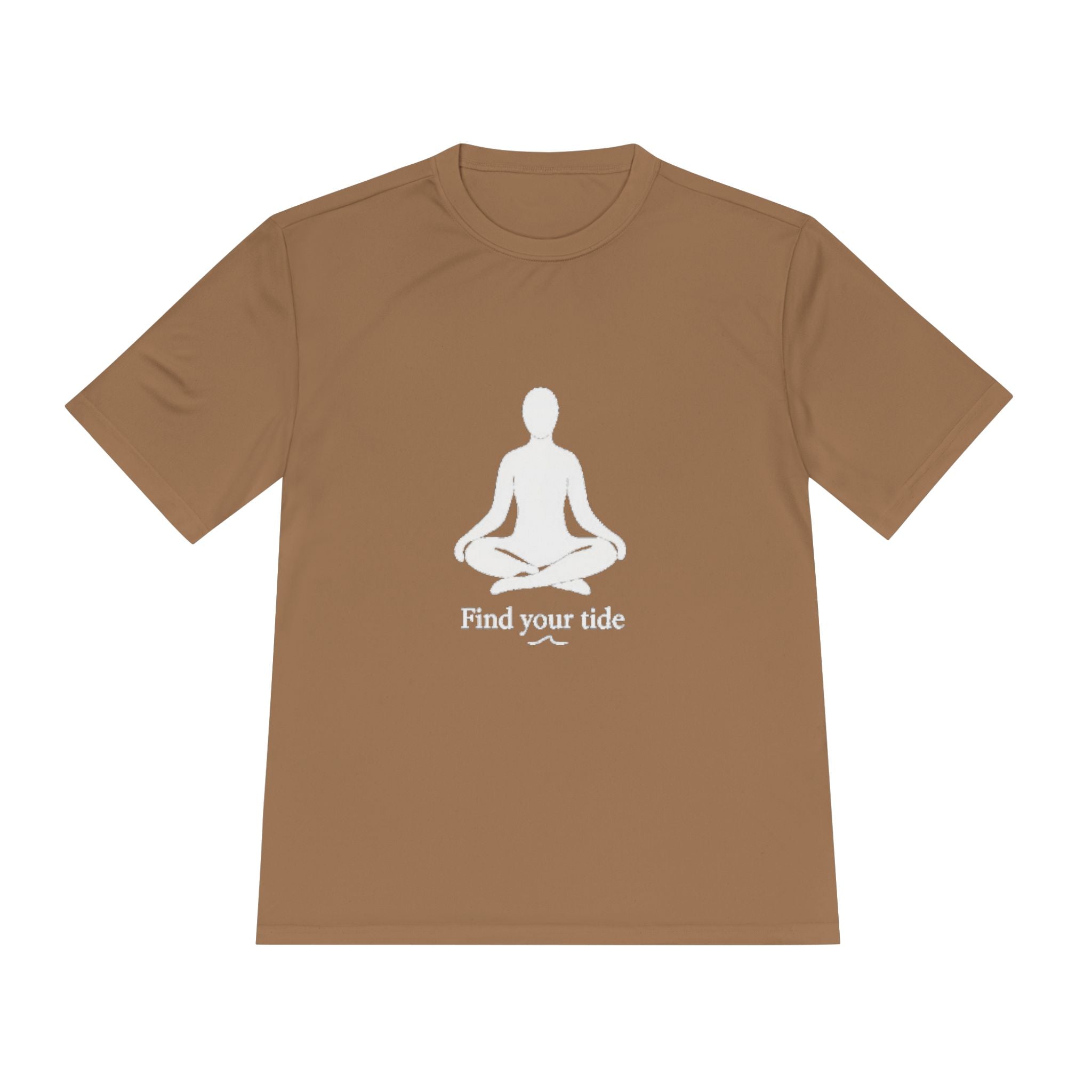 AuraVerde Yoga Meditation Tee | "Find Your Tide" Moisture-Wicking Shirt