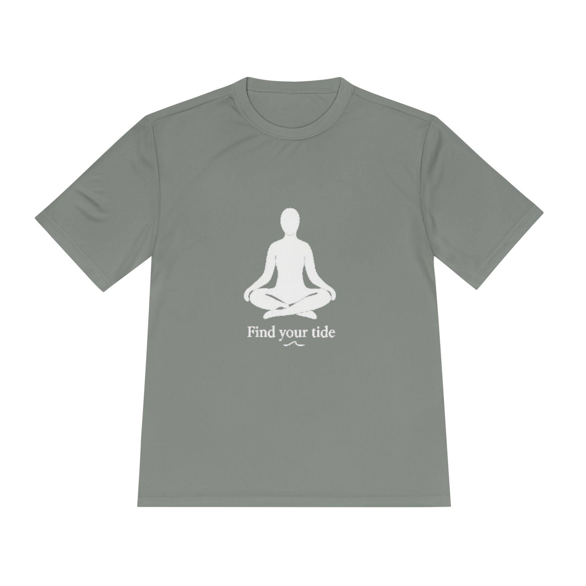 AuraVerde Yoga Meditation Tee | "Find Your Tide" Moisture-Wicking Shirt