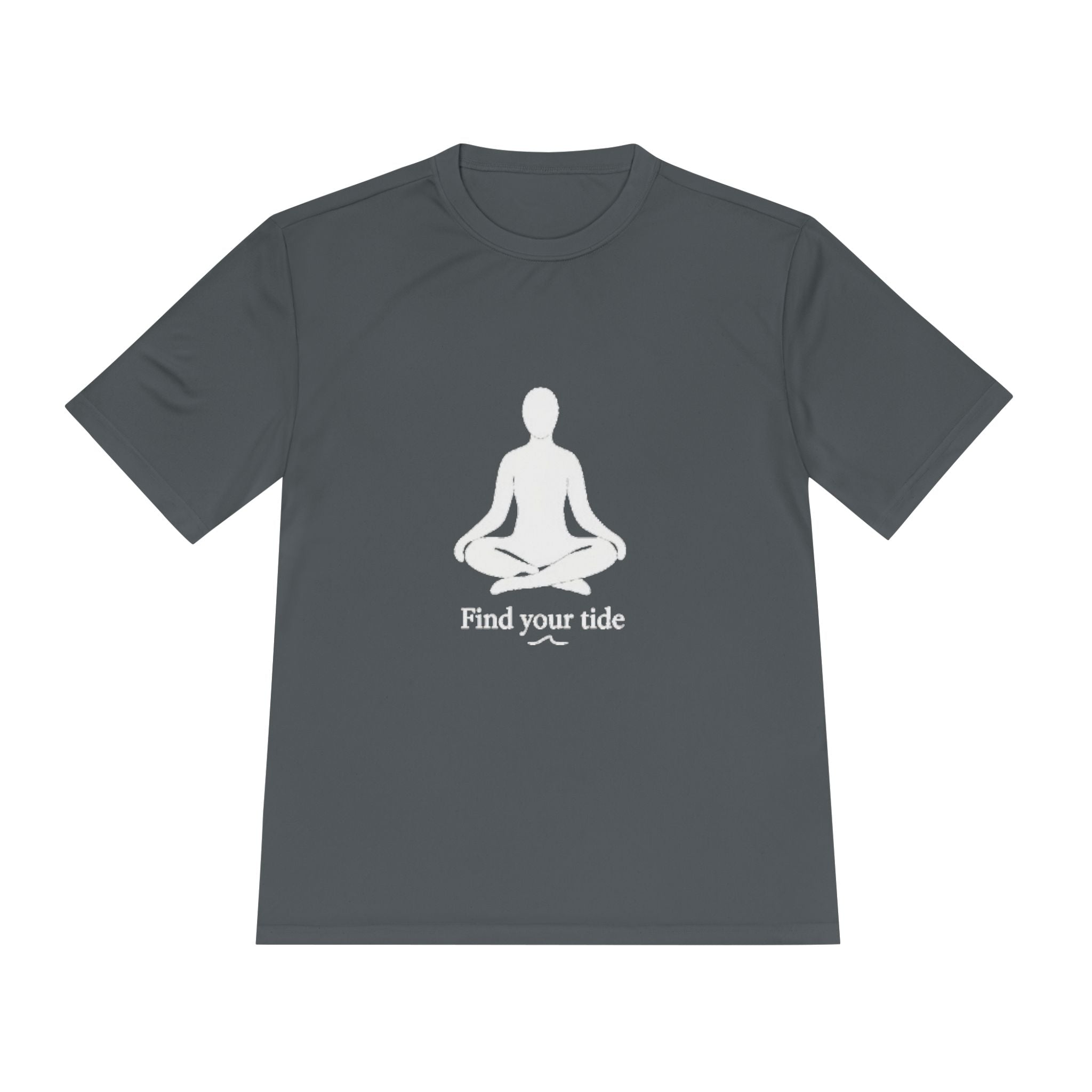 AuraVerde Yoga Meditation Tee | "Find Your Tide" Moisture-Wicking Shirt
