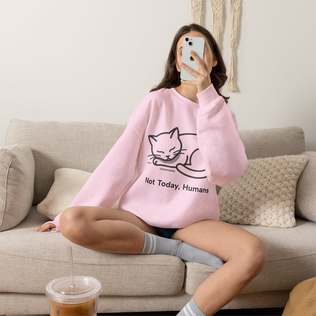 Sleeping Cat Sweatshirt | Not Today, Humans