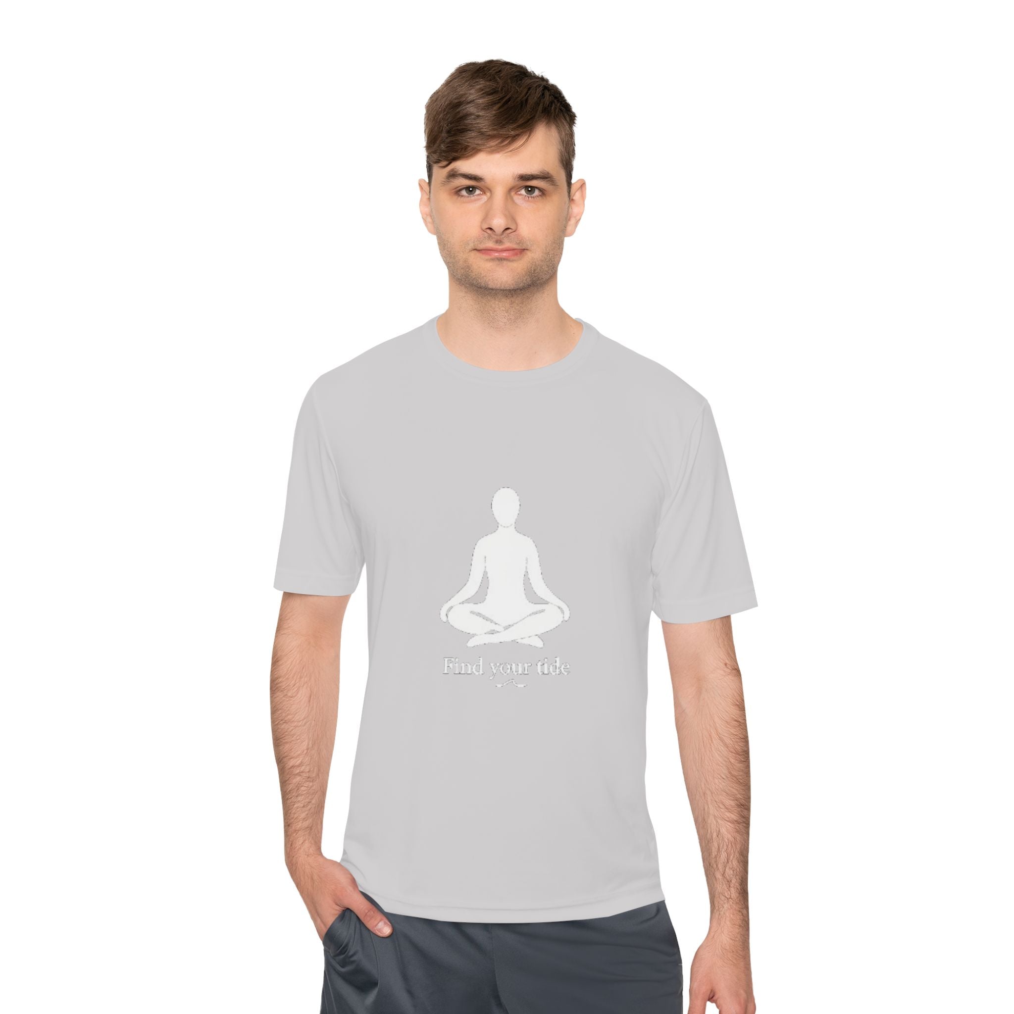 Yoga Meditation Tee — "Find Your Tide" Moisture-Wicking Shirt