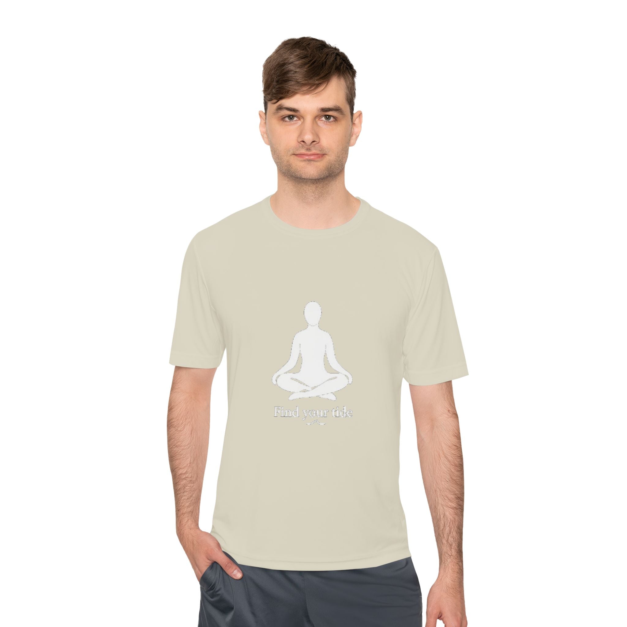 Yoga Meditation Tee — "Find Your Tide" Moisture-Wicking Shirt