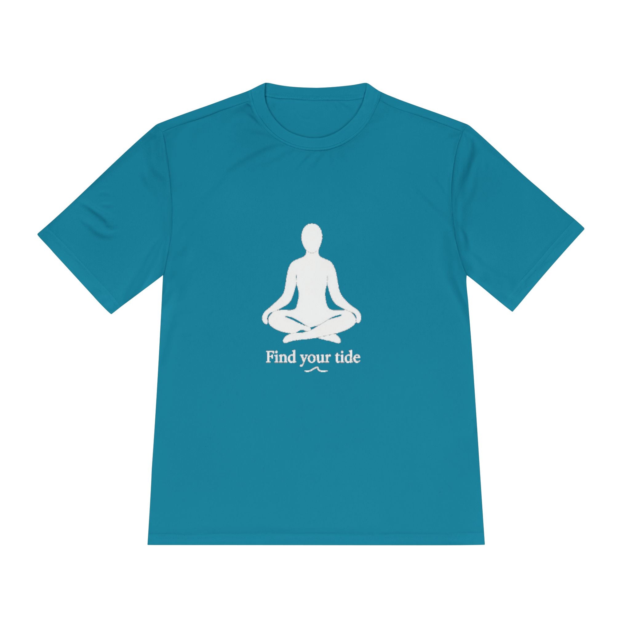 AuraVerde Yoga Meditation Tee | "Find Your Tide" Moisture-Wicking Shirt