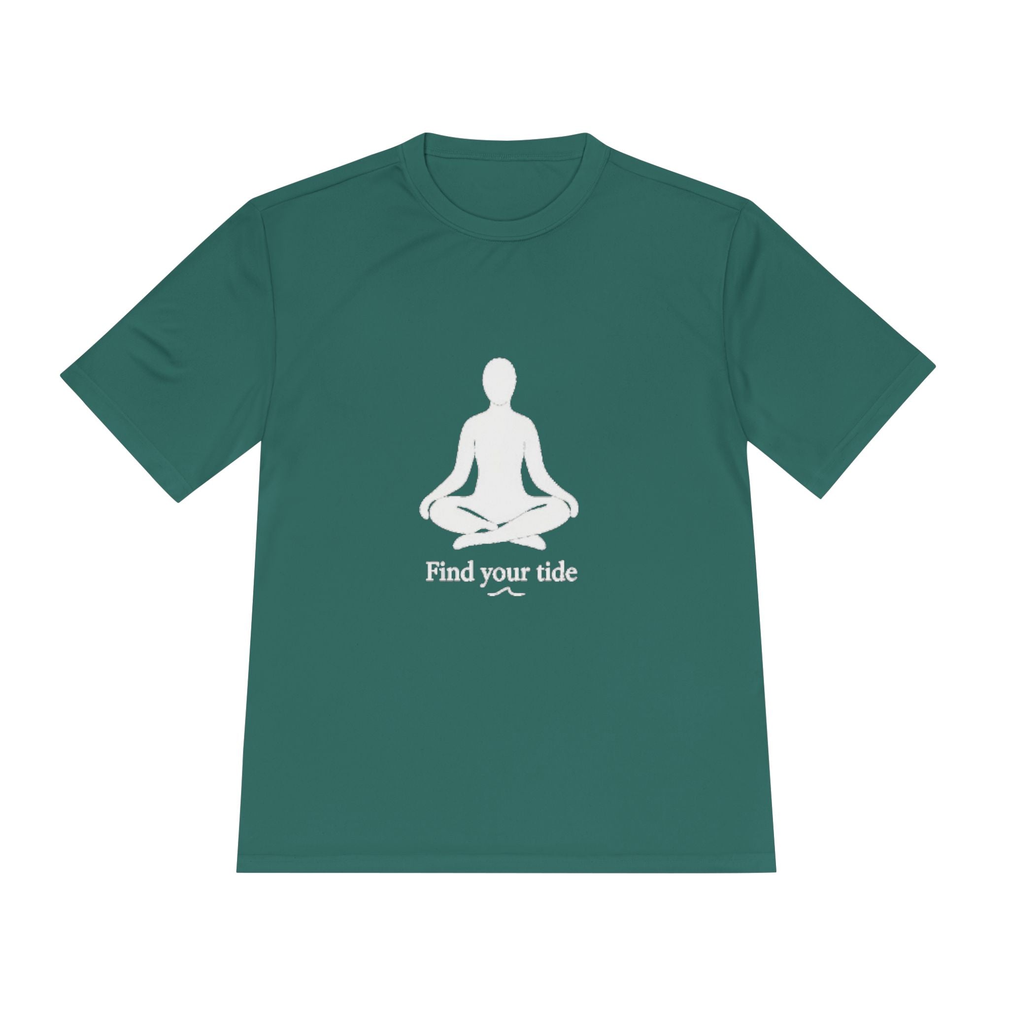 AuraVerde Yoga Meditation Tee | "Find Your Tide" Moisture-Wicking Shirt