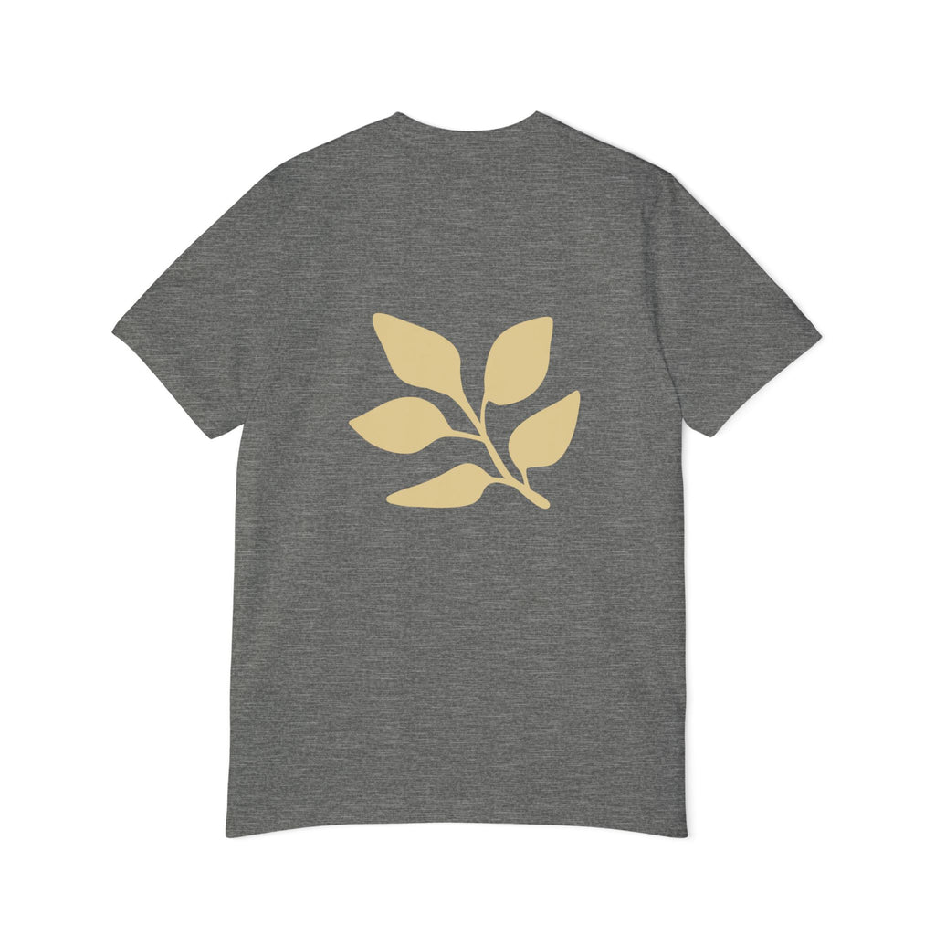 AuraVerde Joyful Leaf Script Tee | Whimsical Nature Graphic Shirt