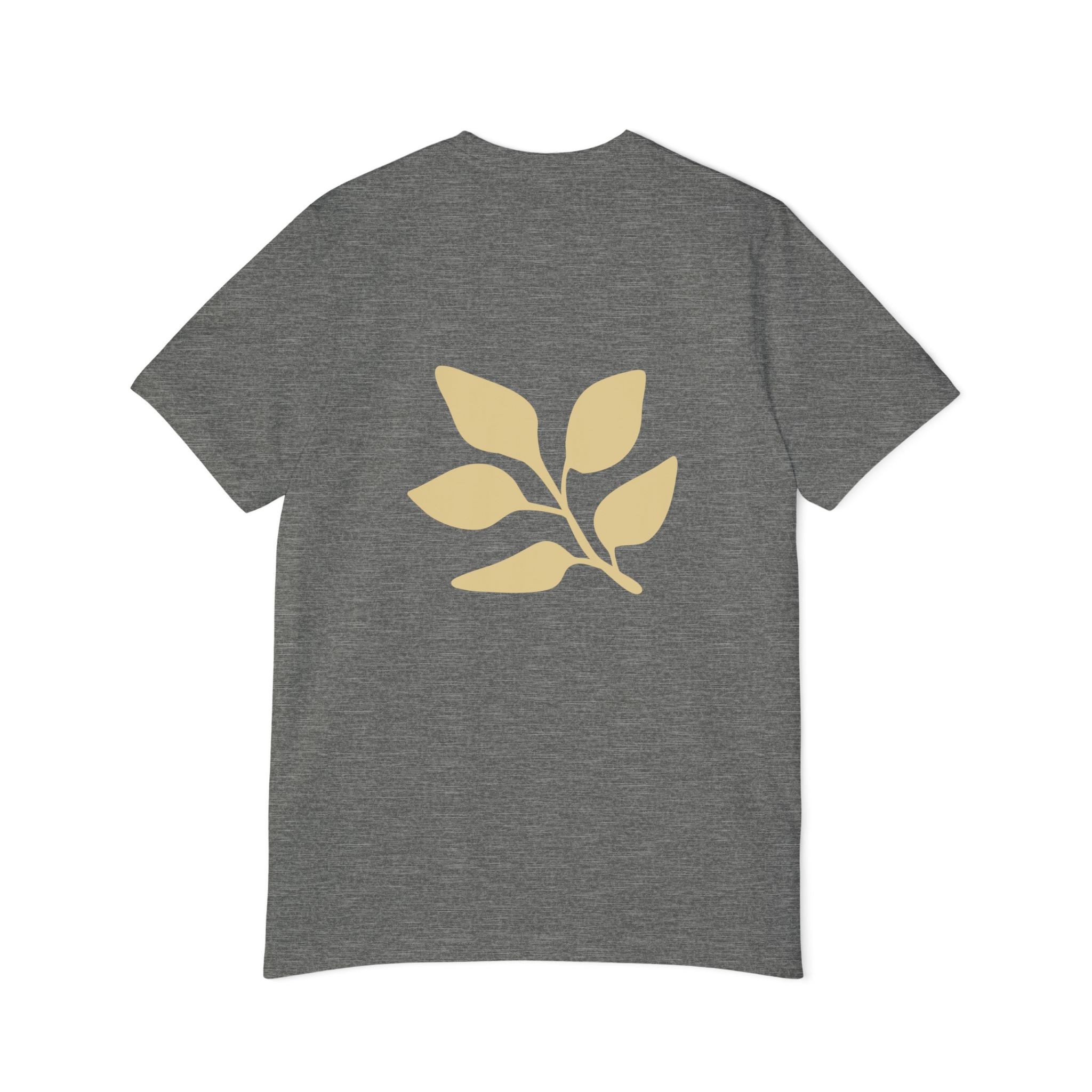 AuraVerde Joyful Leaf Script Tee | Whimsical Nature Graphic Shirt