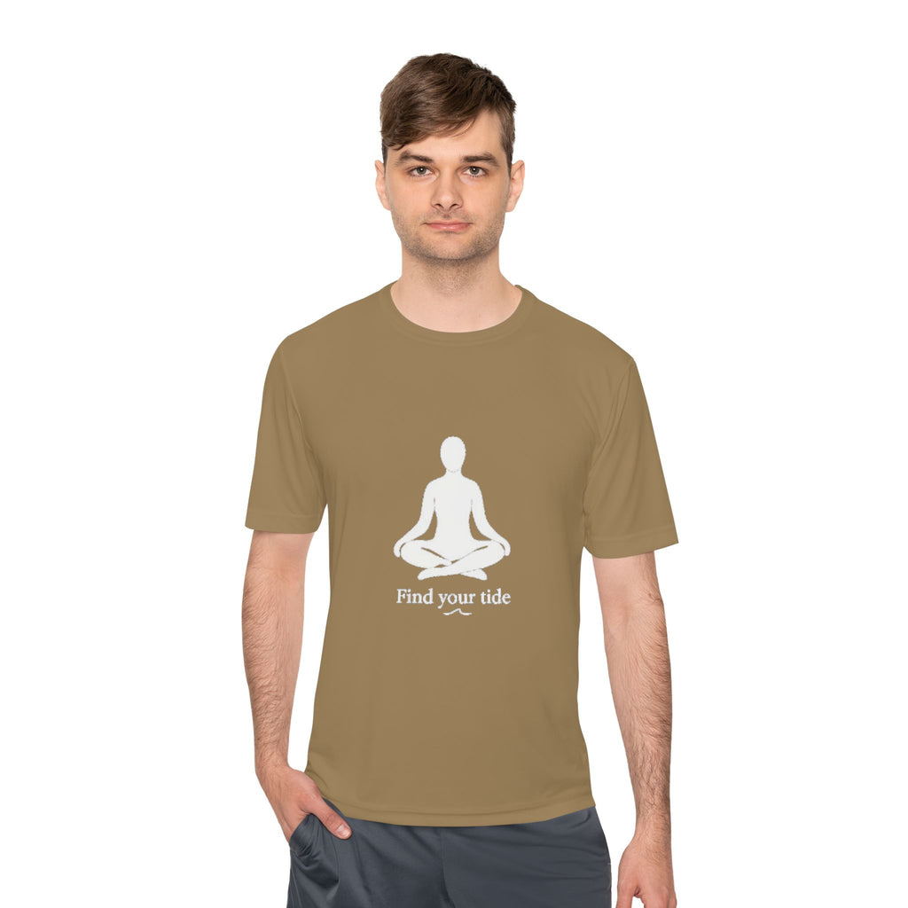 Yoga Meditation Tee — "Find Your Tide" Moisture-Wicking Shirt