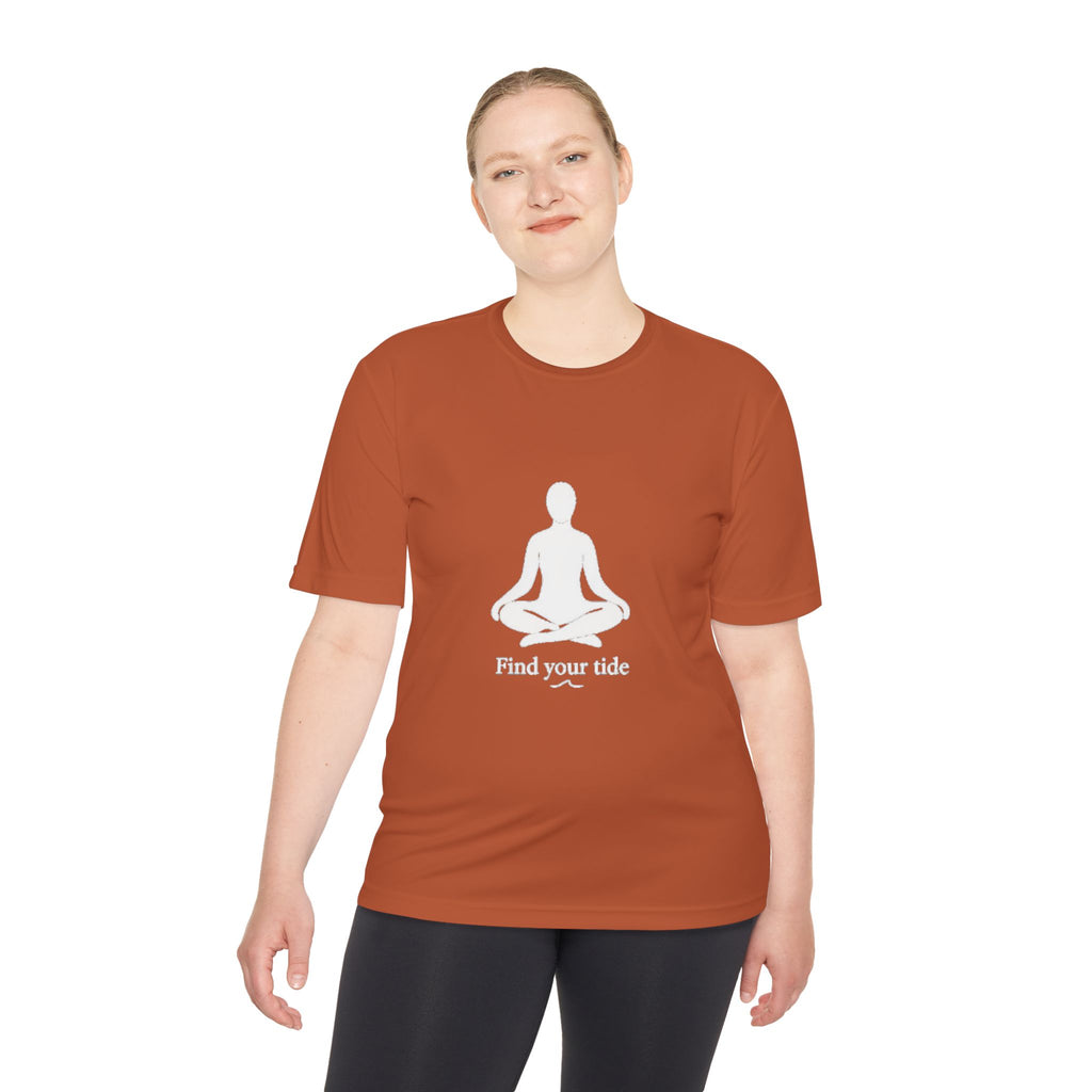 Yoga Meditation Tee — "Find Your Tide" Moisture-Wicking Shirt